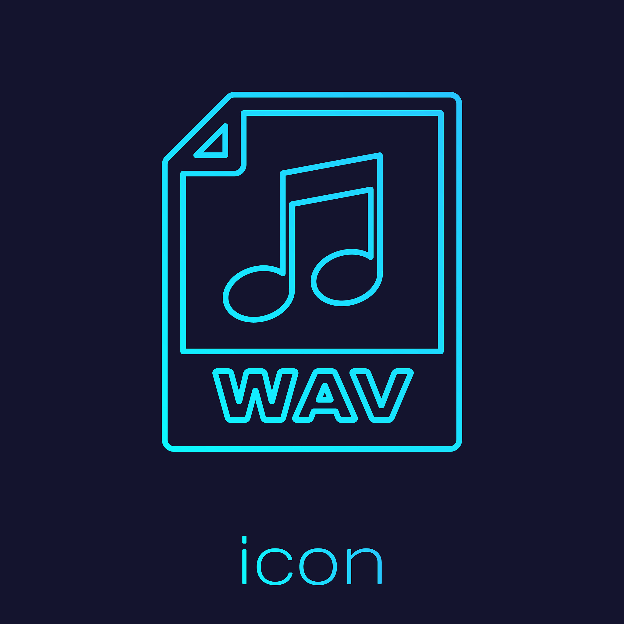 turquoise wav file document icon download wav