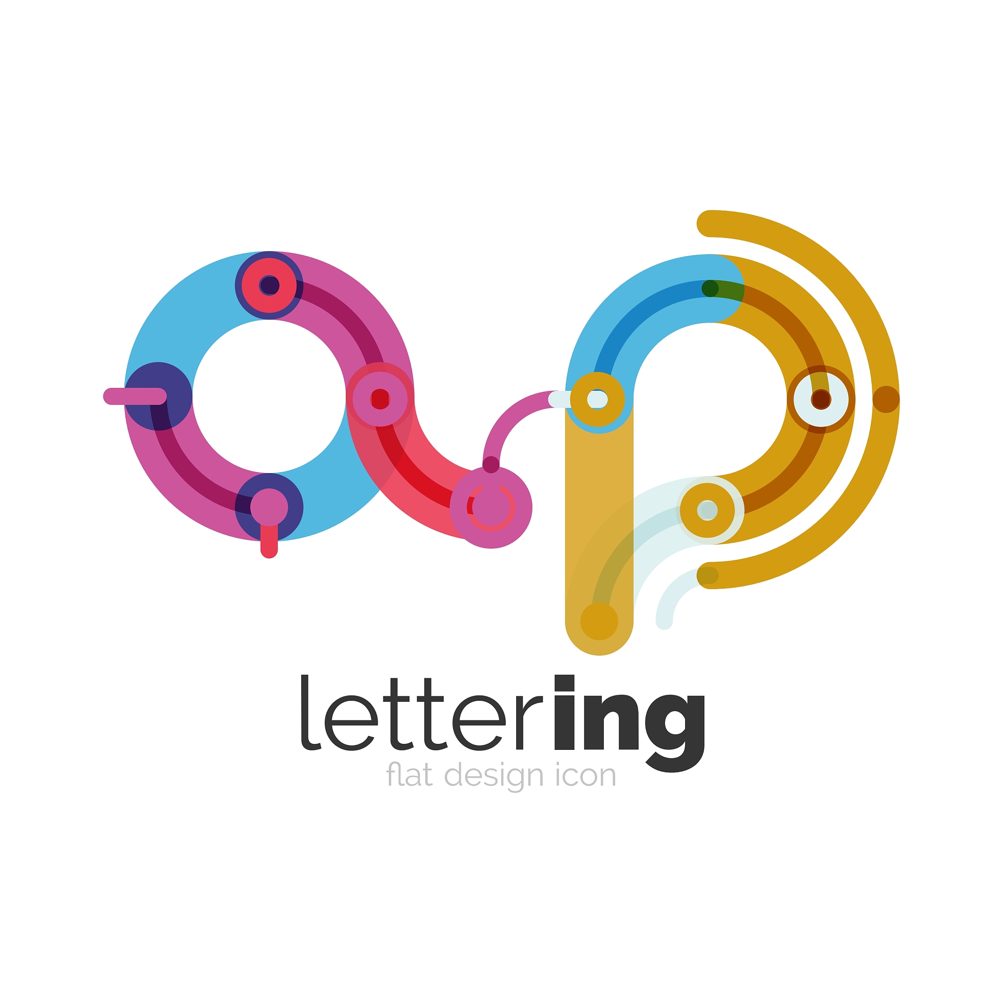 linear business logo letter