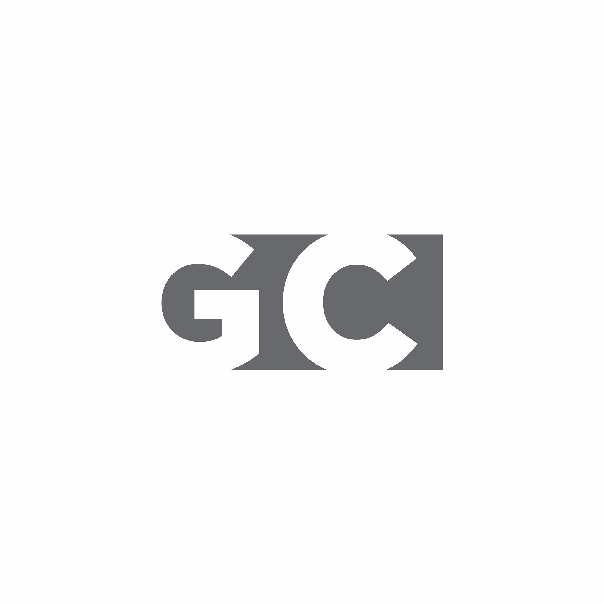 gc logo monogram with negative space style design