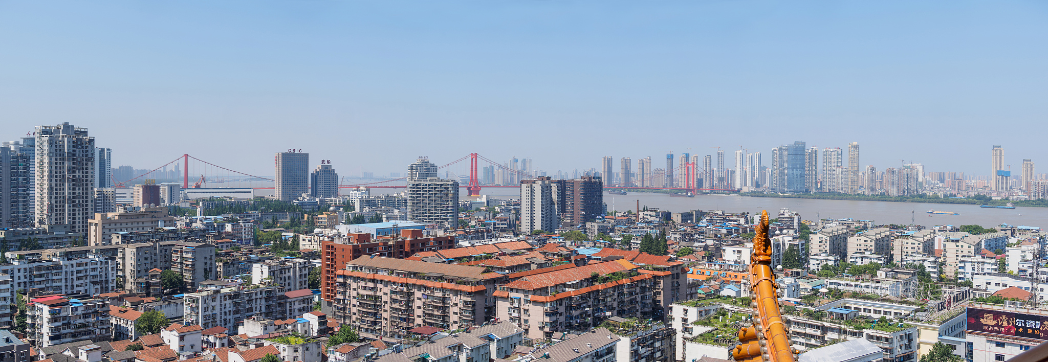 武汉市区鸟瞰