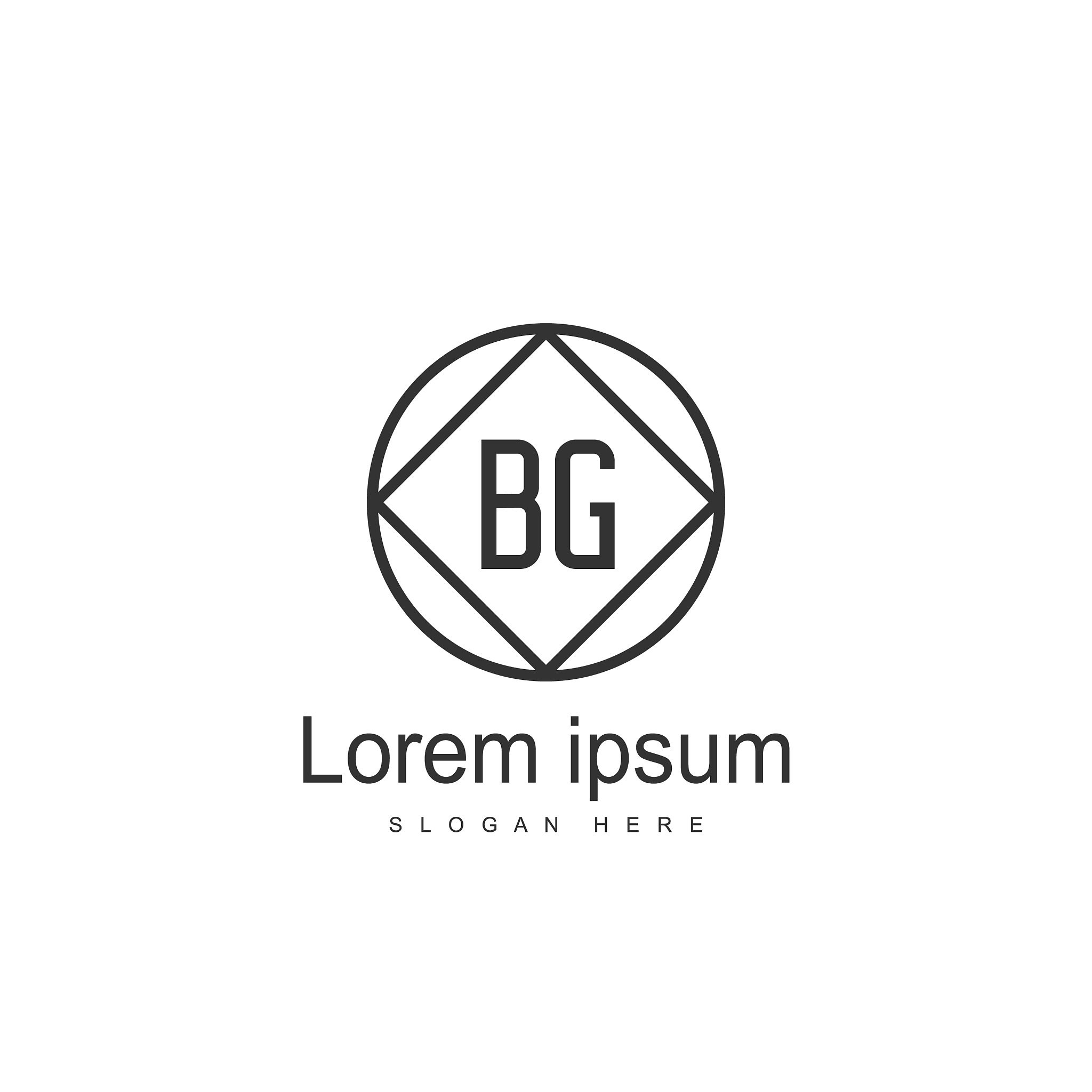 letter logo bg template design
