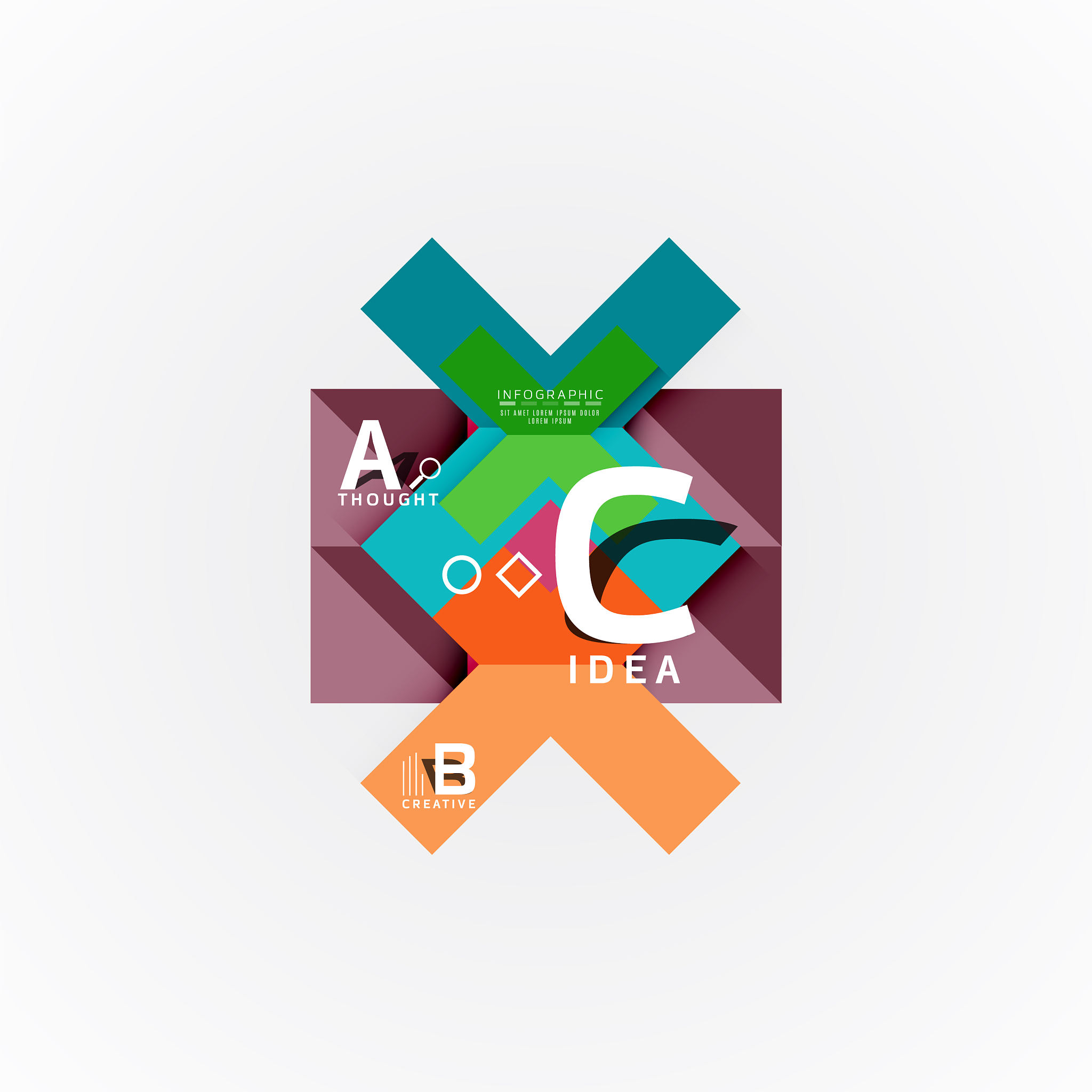 infographic options banner paper style