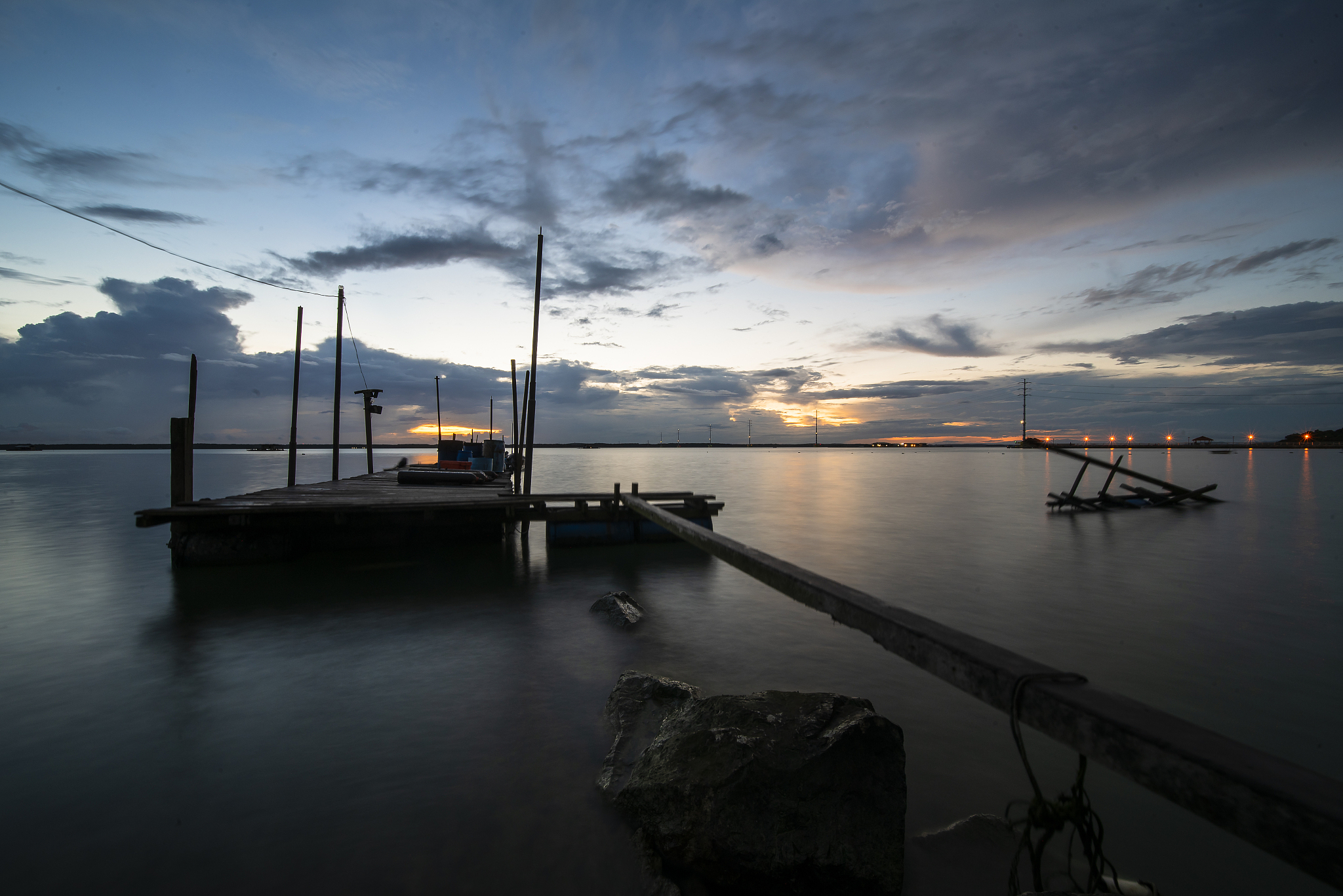 scenic view of sea against sky at sunset