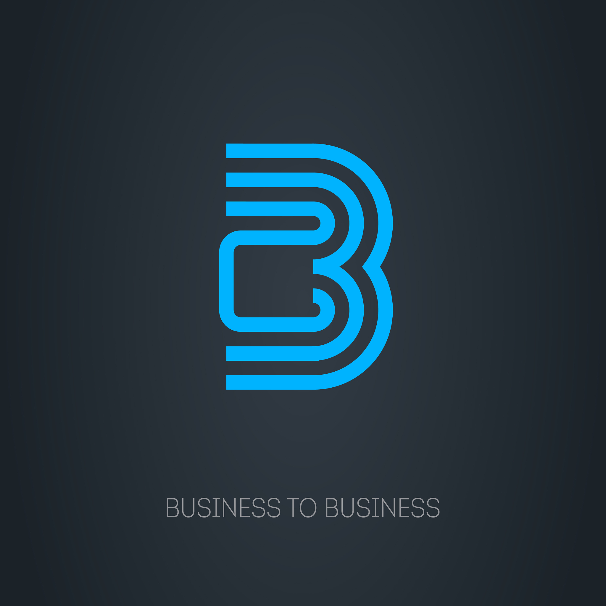 b2b logo busines-to-busines logotype concept