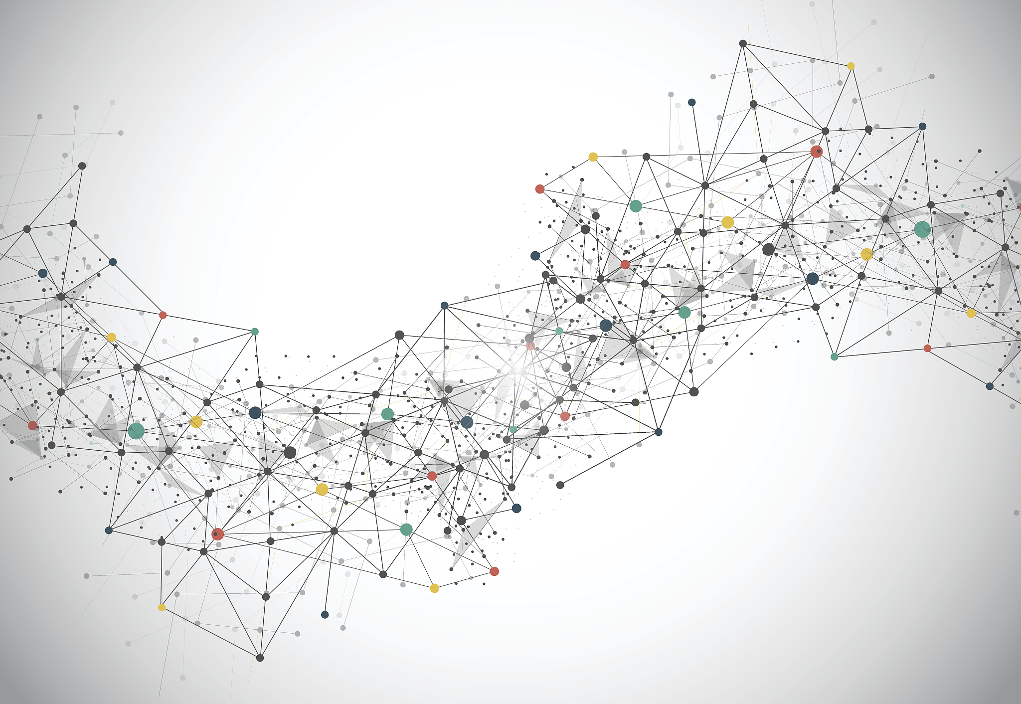 abstract polygonal space background with connecting dots and lin