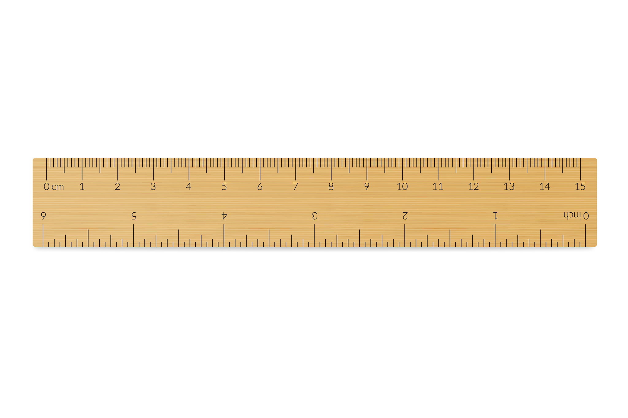 engineer or architect wooden drafting ruler with an imperial and