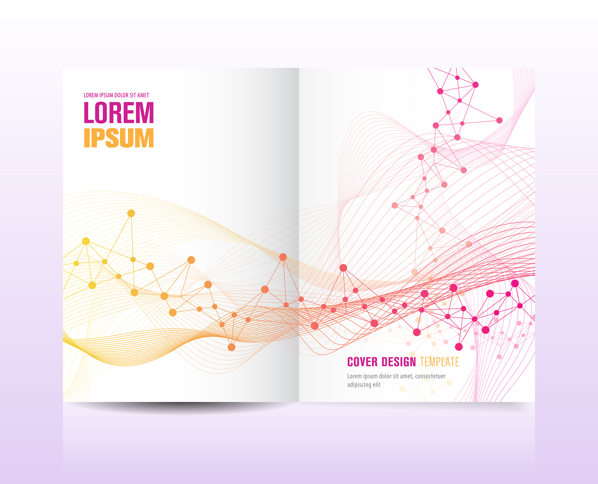 vector template for brochure, leaflet, flyer, cover, banner, cat