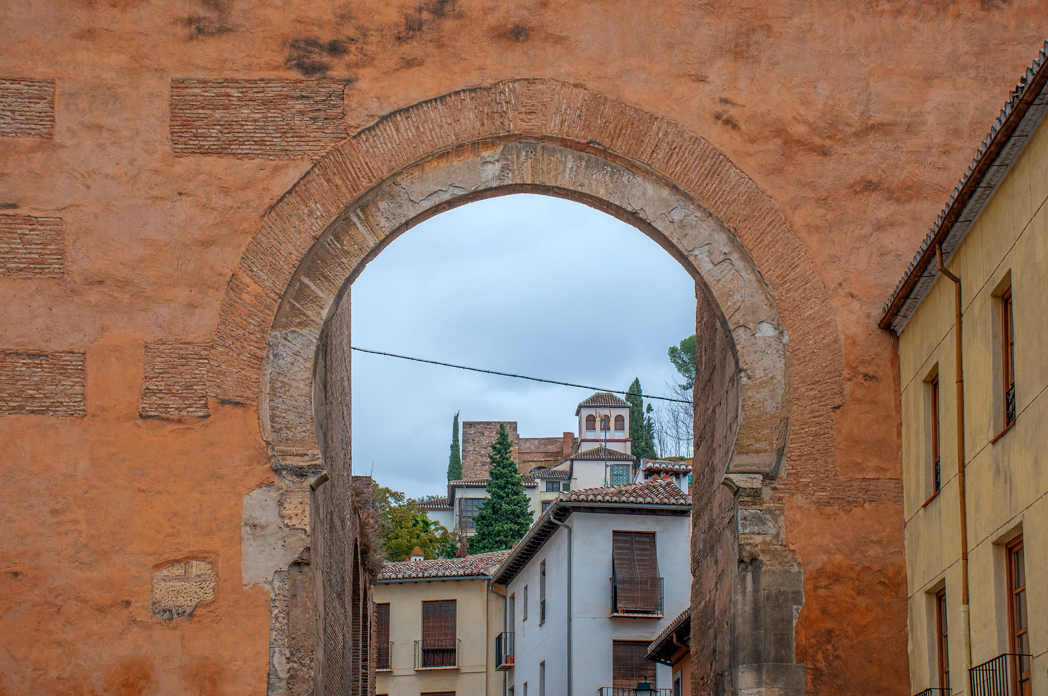 low angle view of alhambra buildings