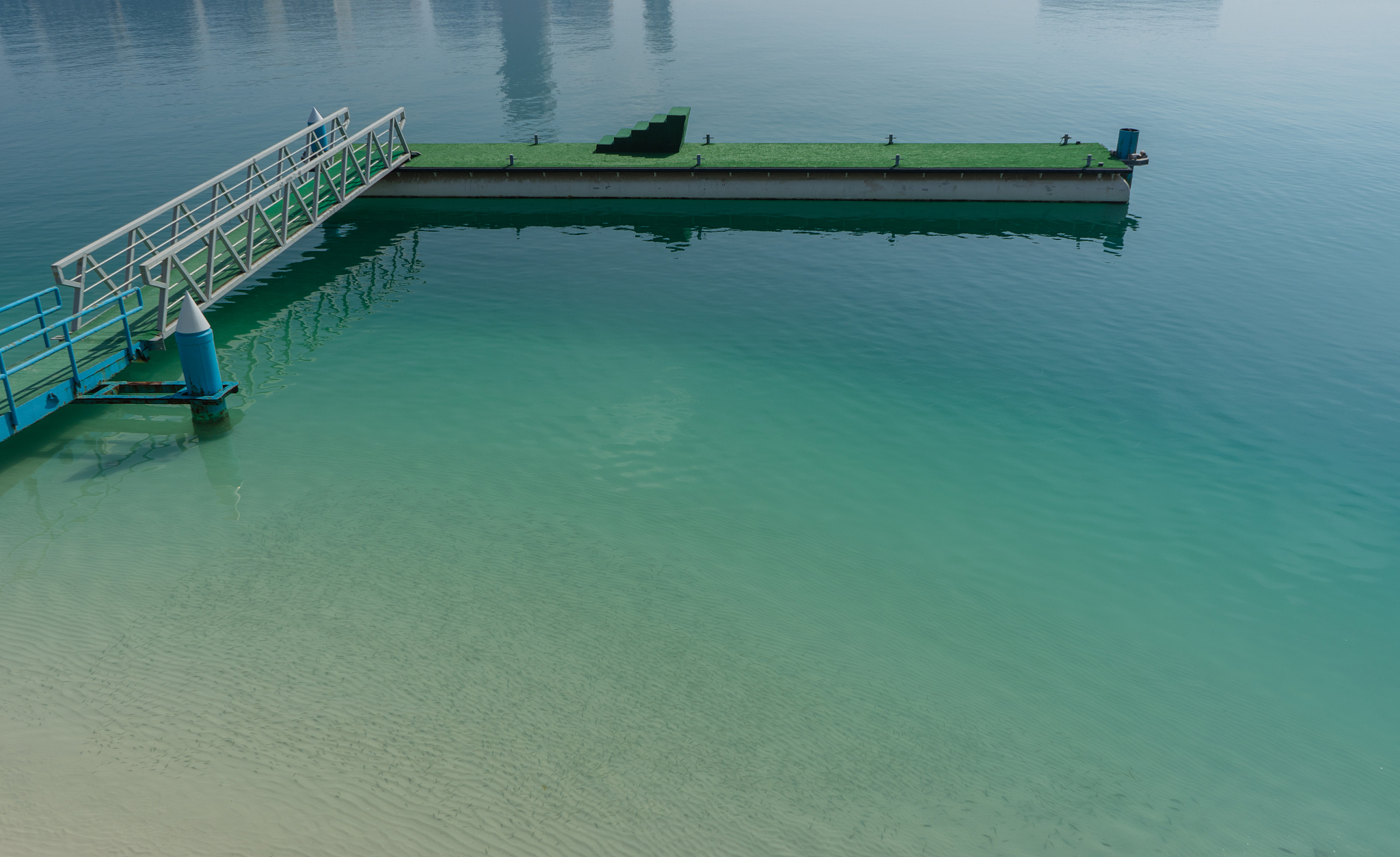 pier at the beach in  abu dhabi