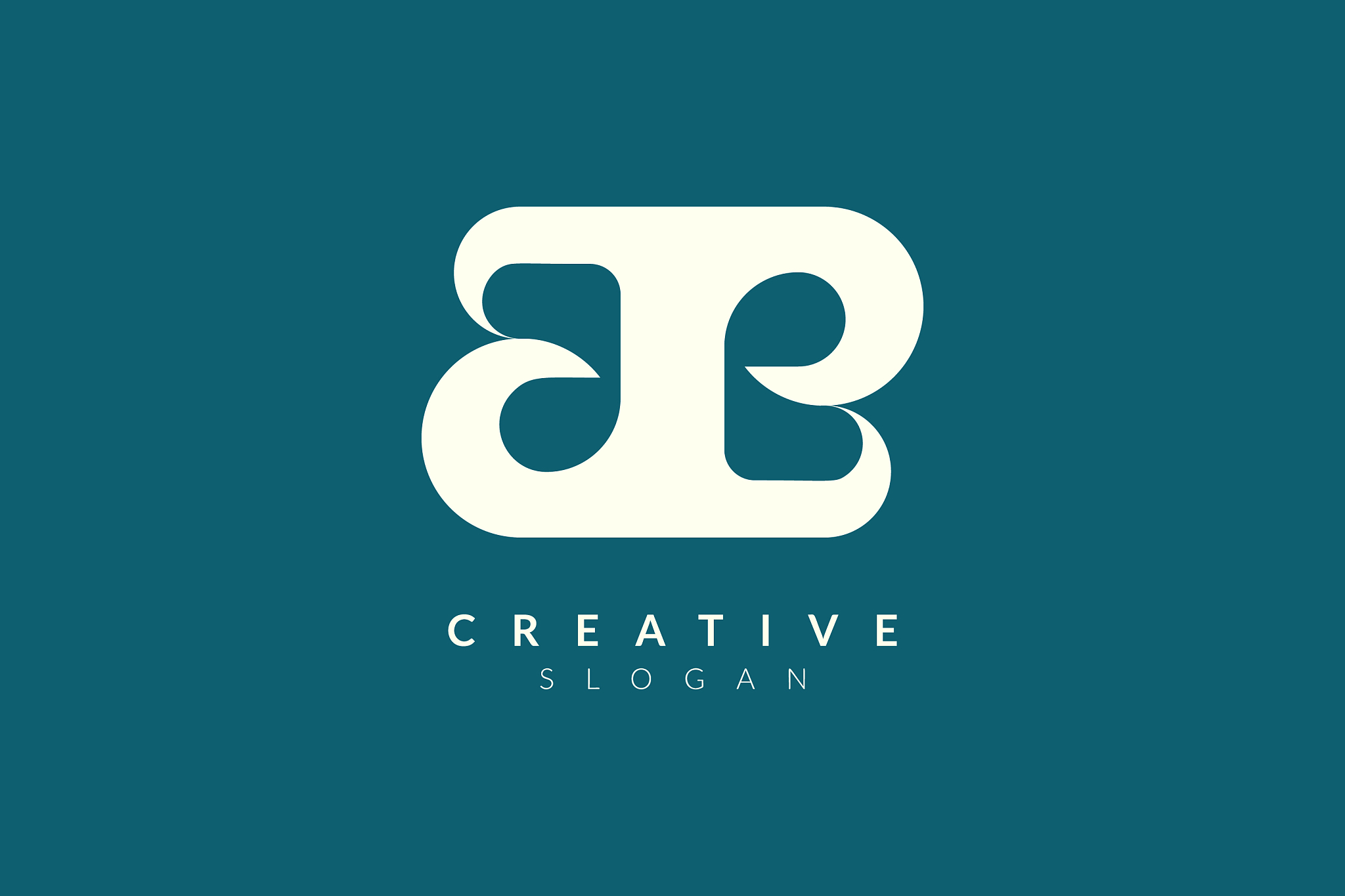 monogram logo design combining letters a and b