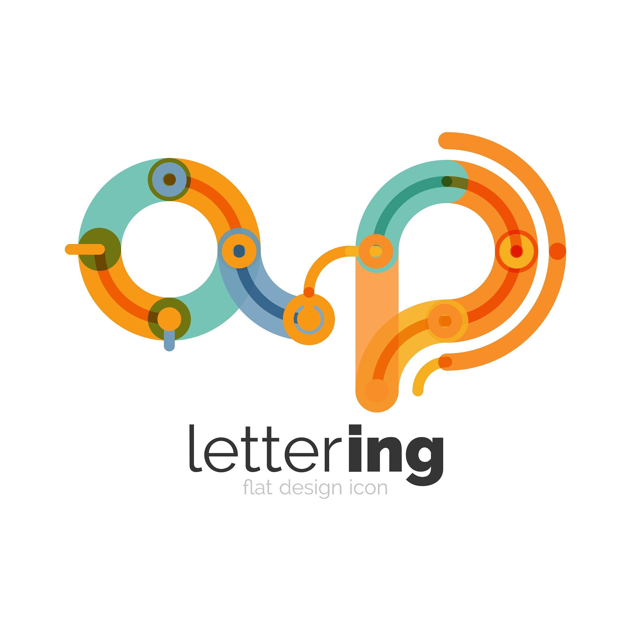 linear business logo letter