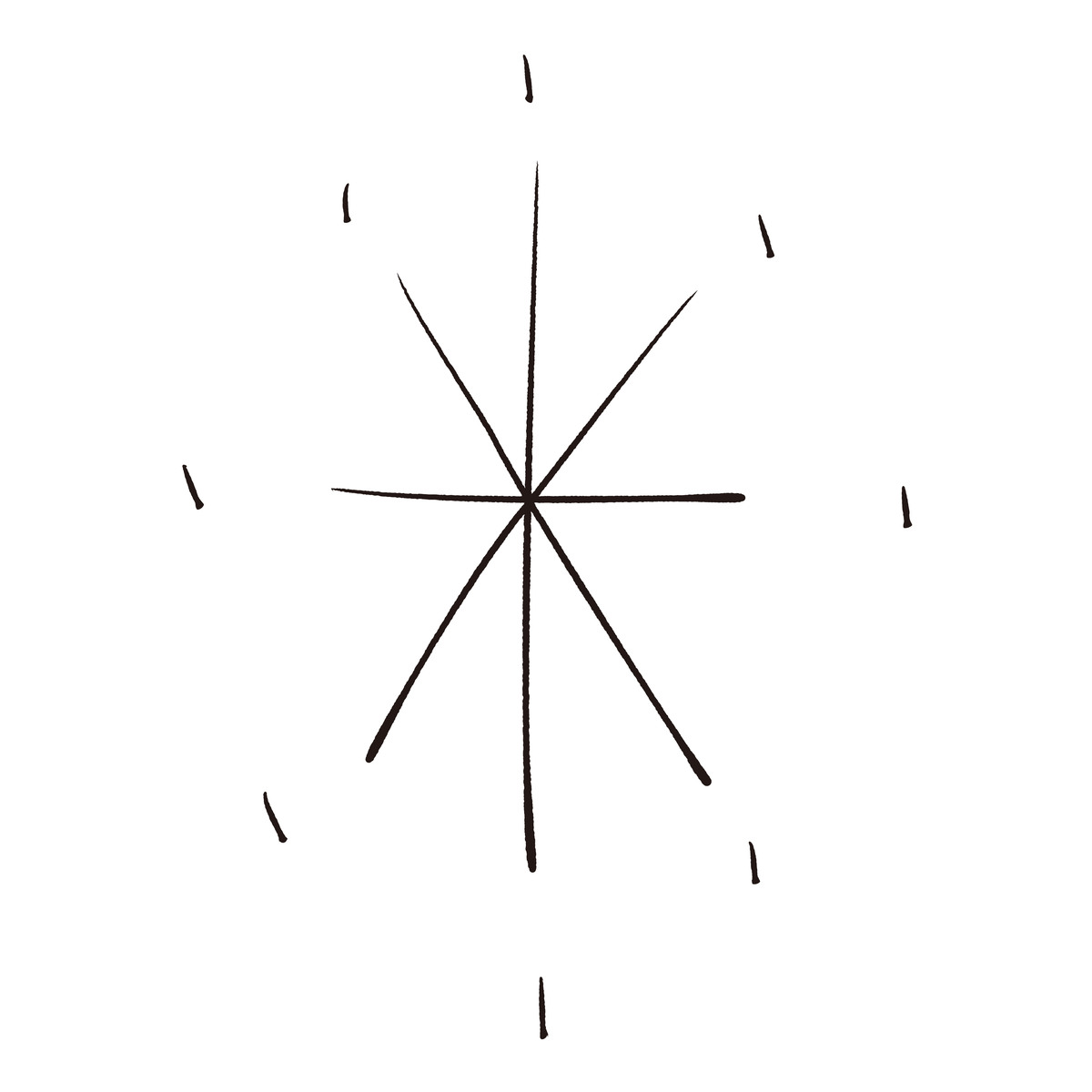 定义正五角星中心点坐标为(0, 0), 给我半径为5的五角星各个角的坐标,包含内角共计十个点
