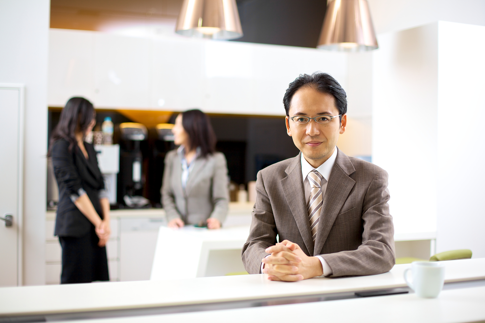 contemporary asian business team