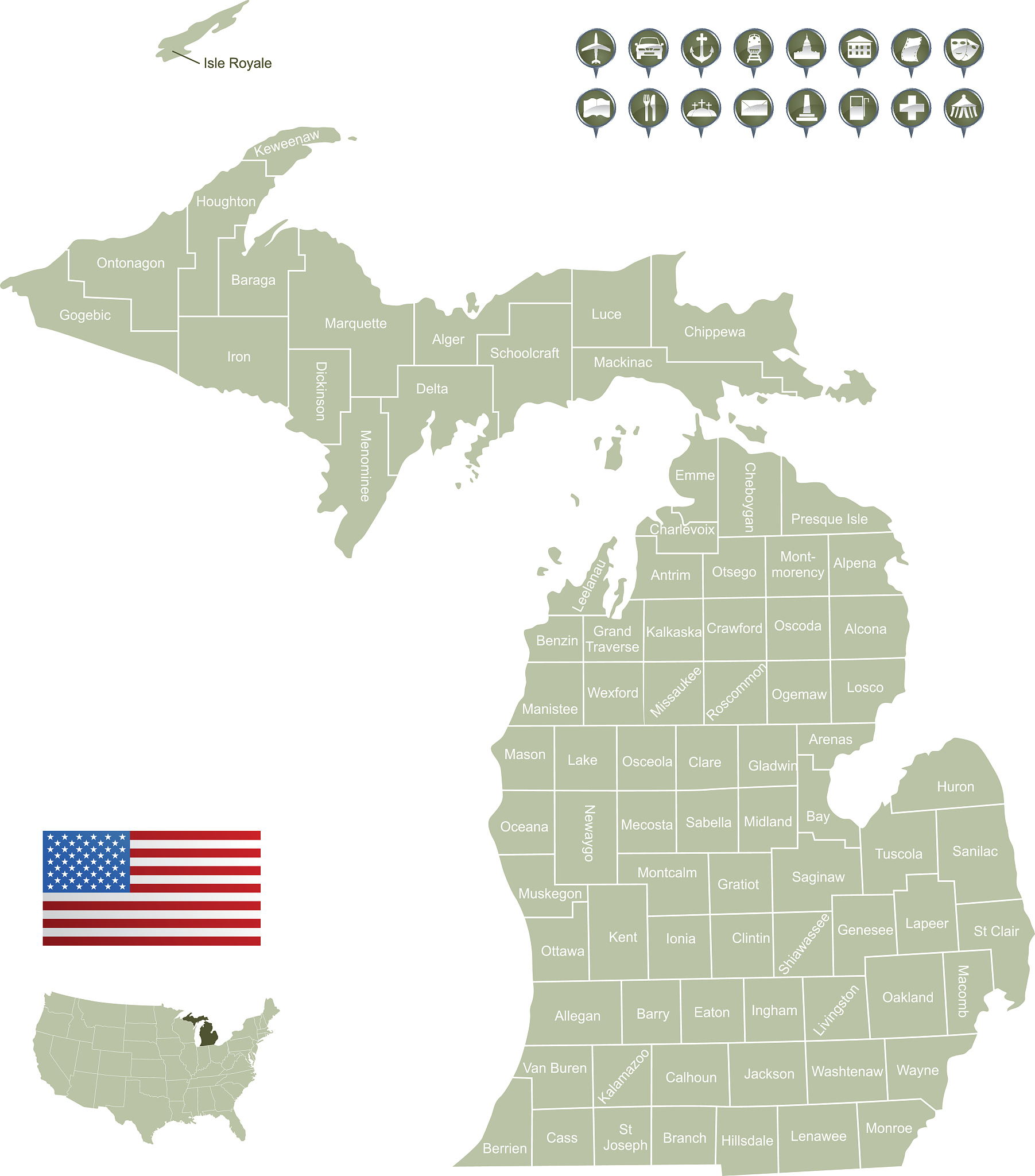 map of michigan