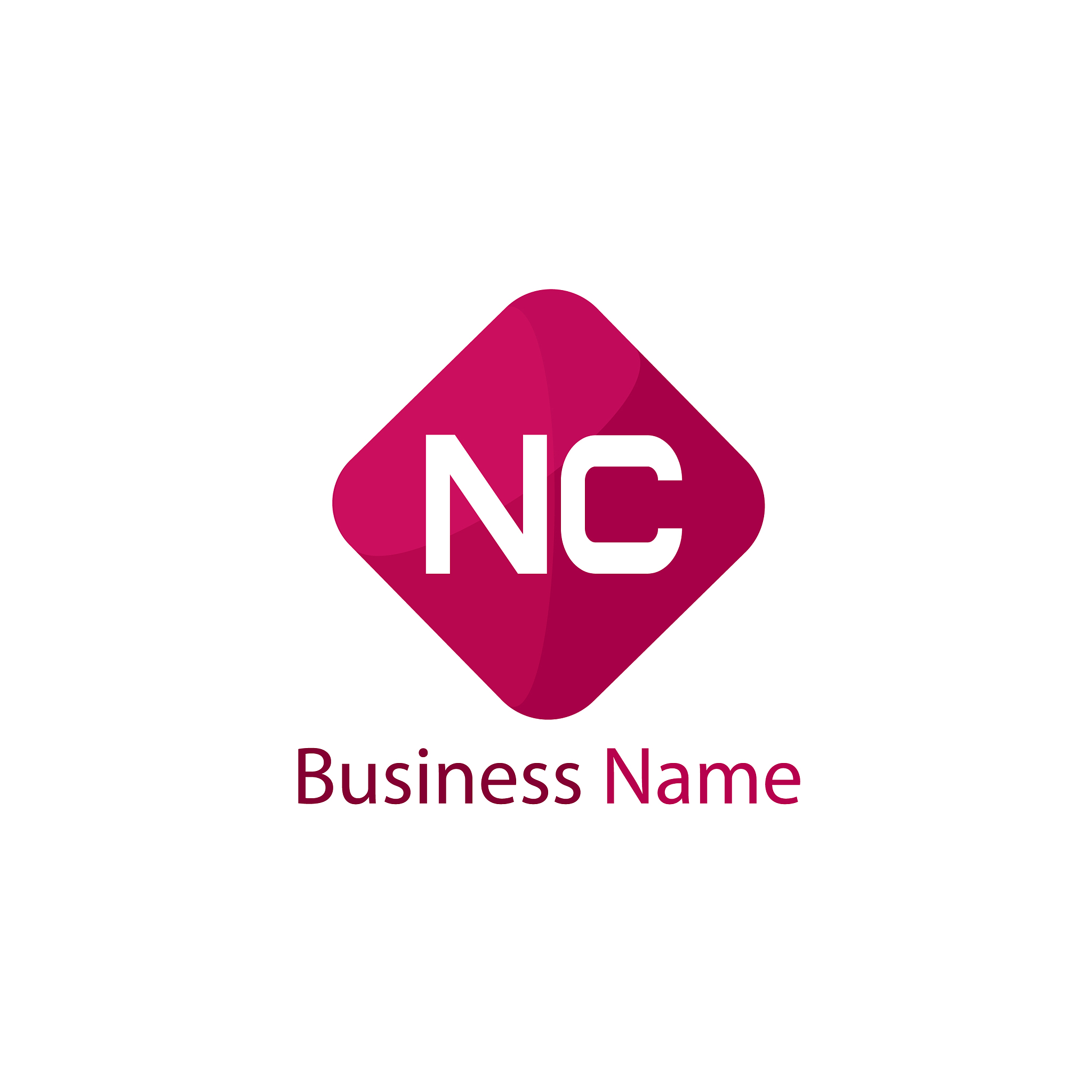 initial letter nc logo template design