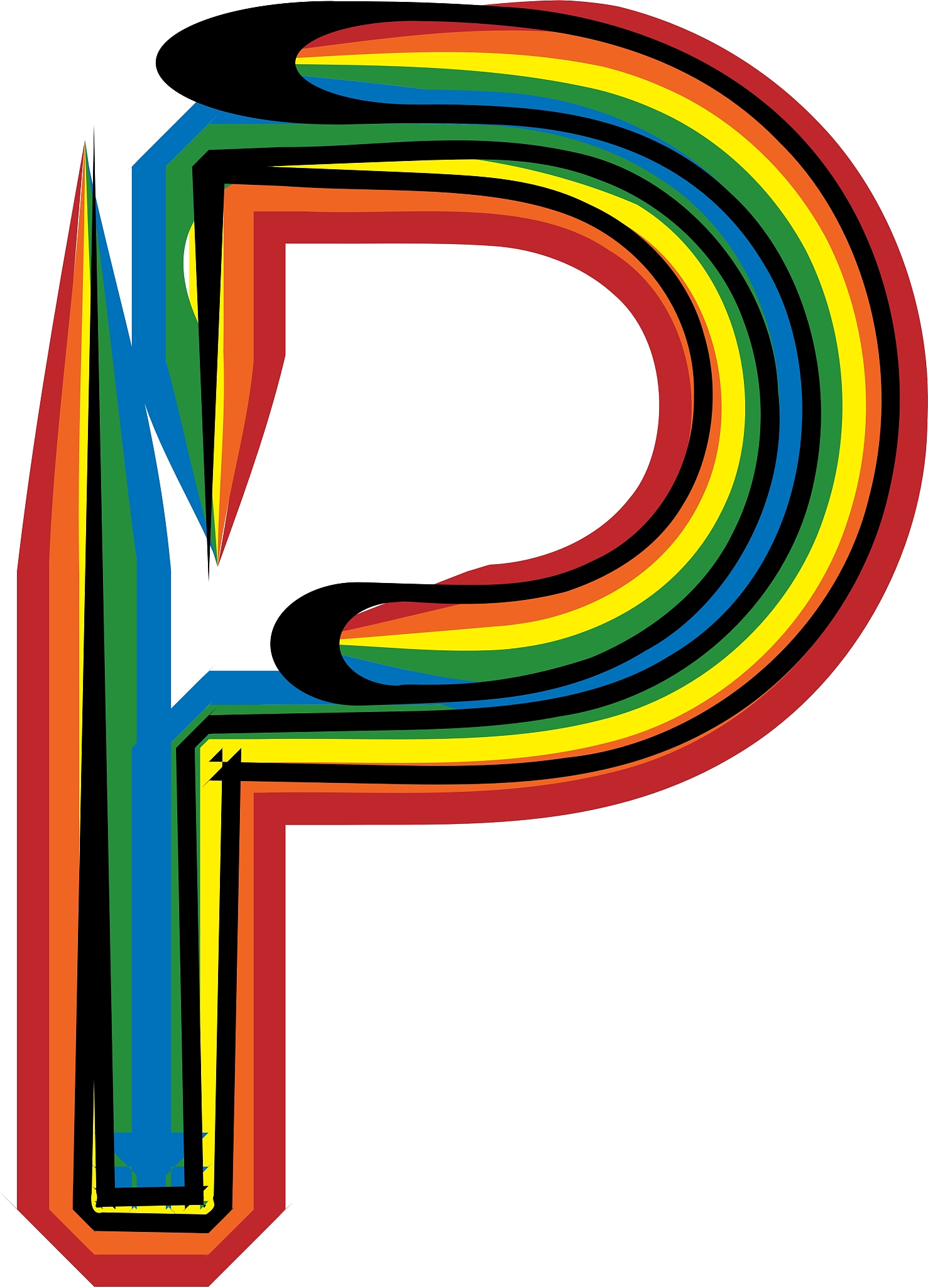 colorful font