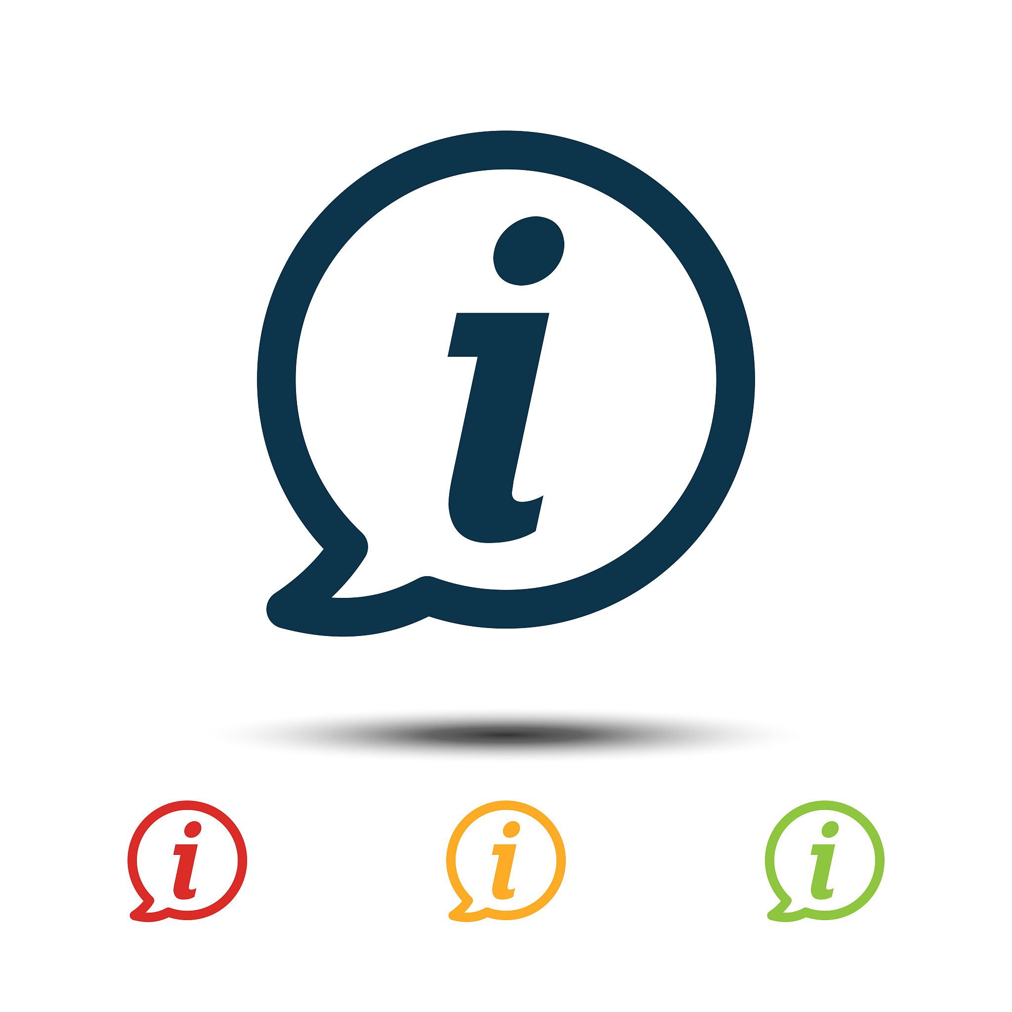 set information square icon vector logo template