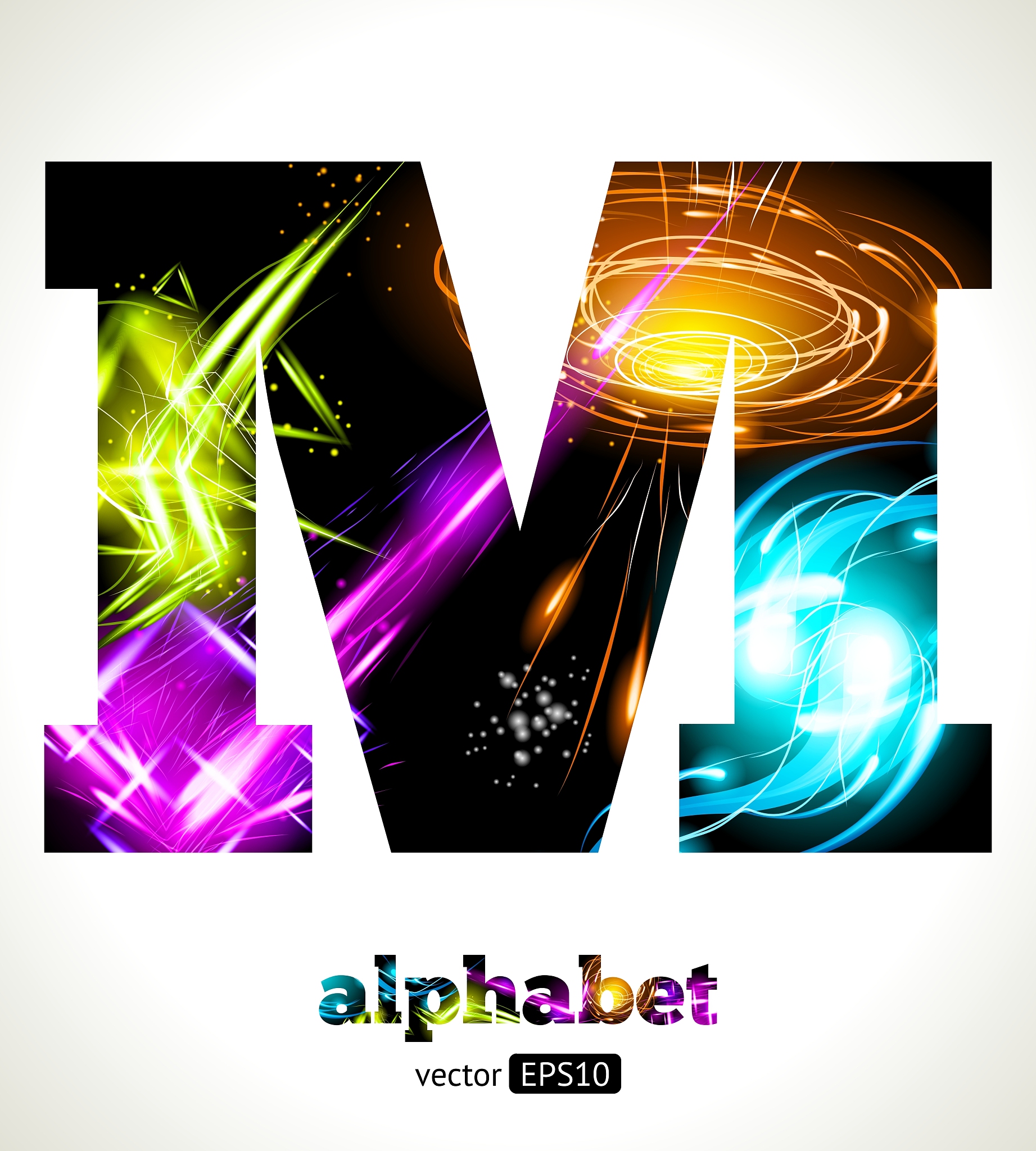 design abstract letter m