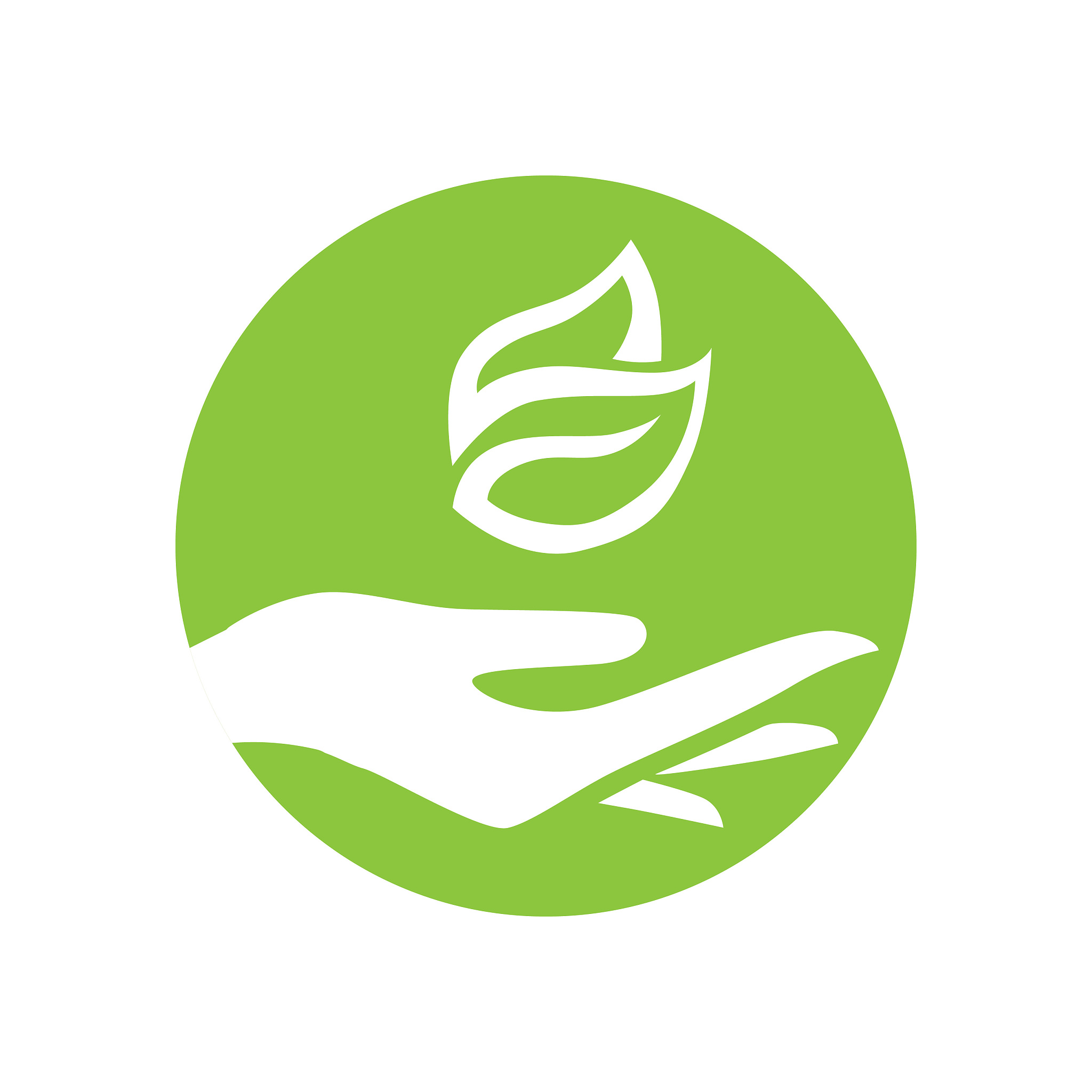 hand and leaves