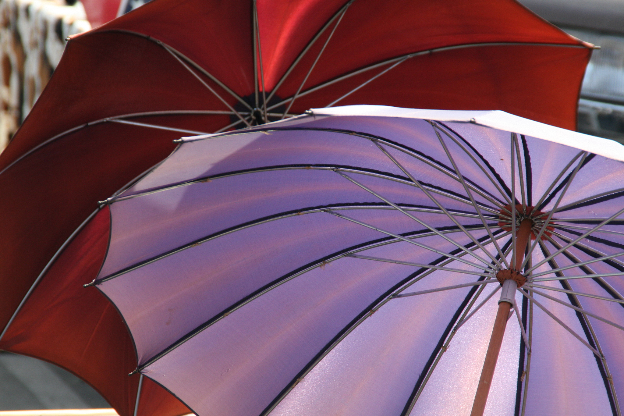 two umbrellas