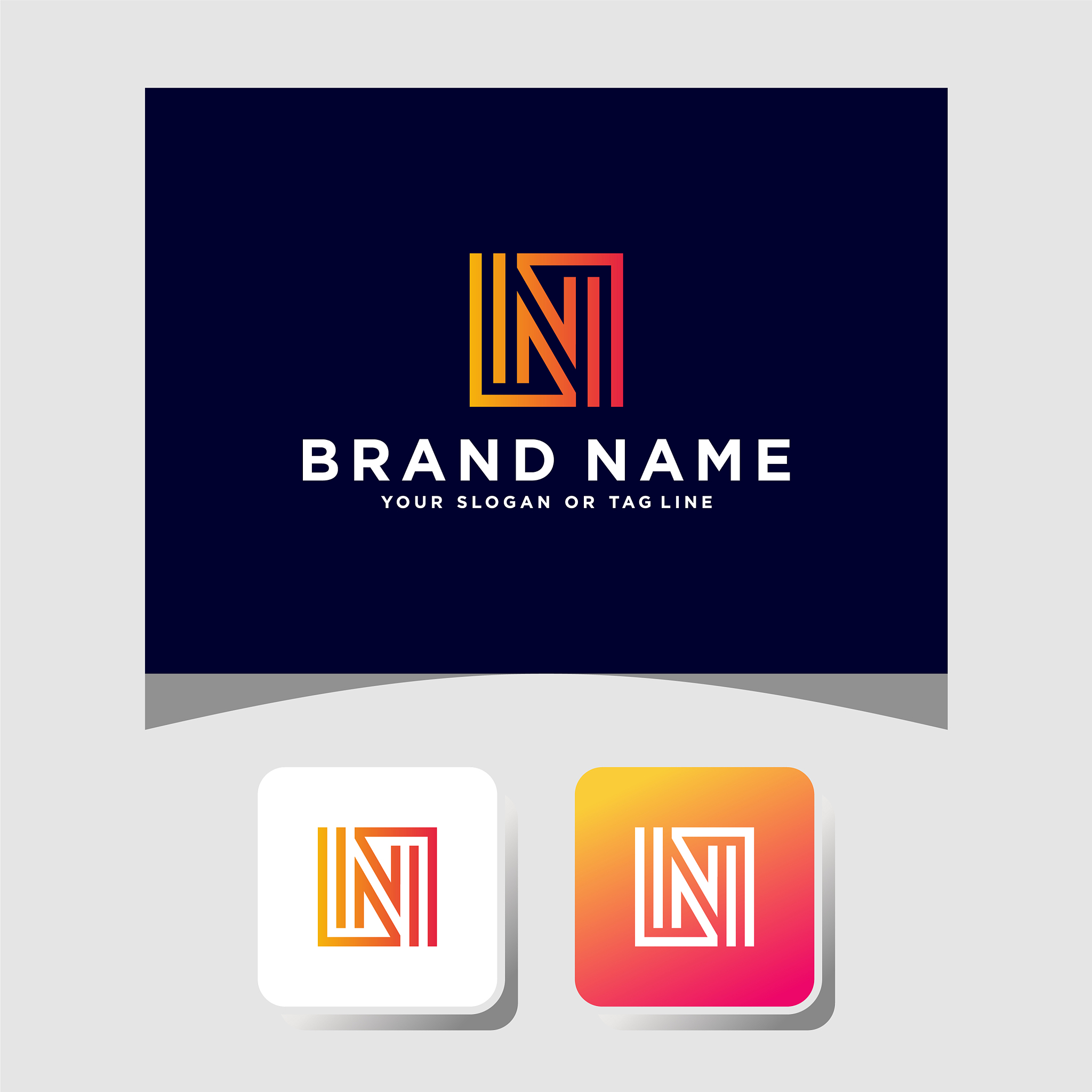 colorful logo design letter n