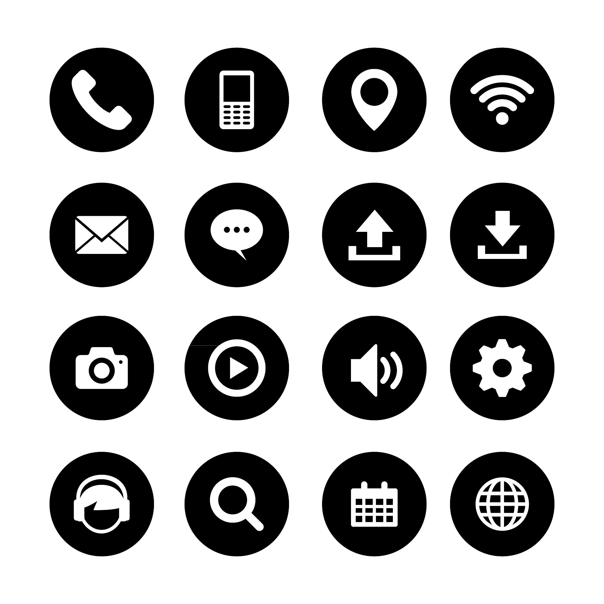 set of web vector line icons