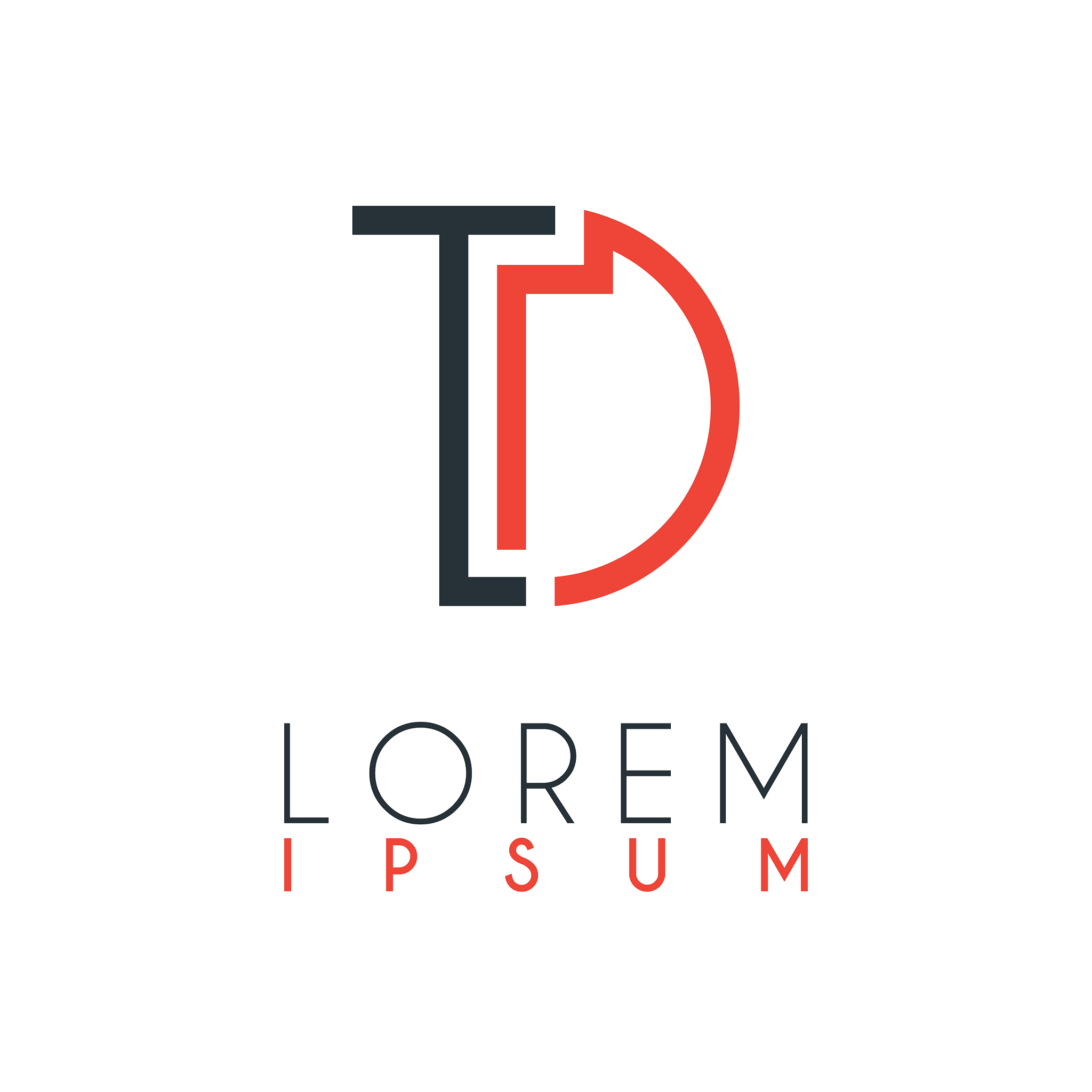 the logo between letter t and letter d or td