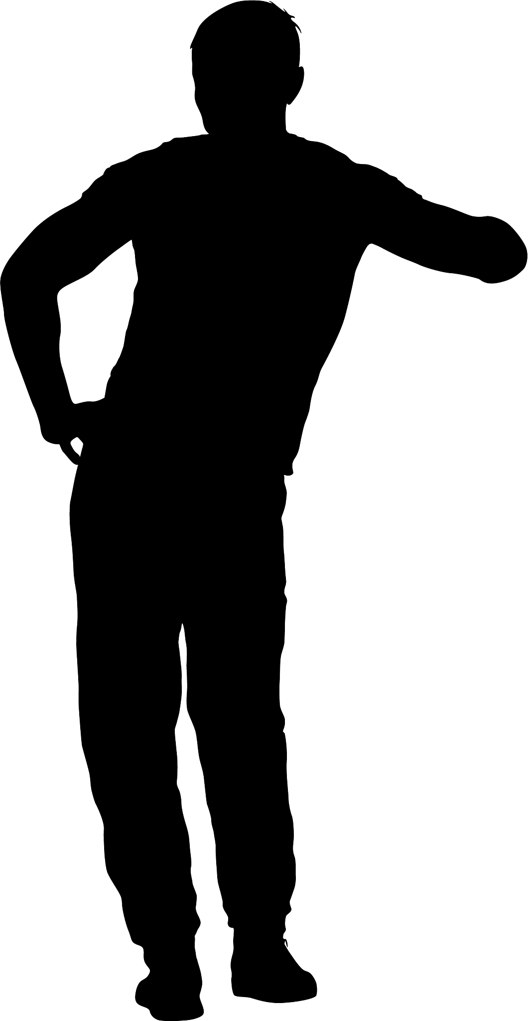 black silhouette man standing people on white