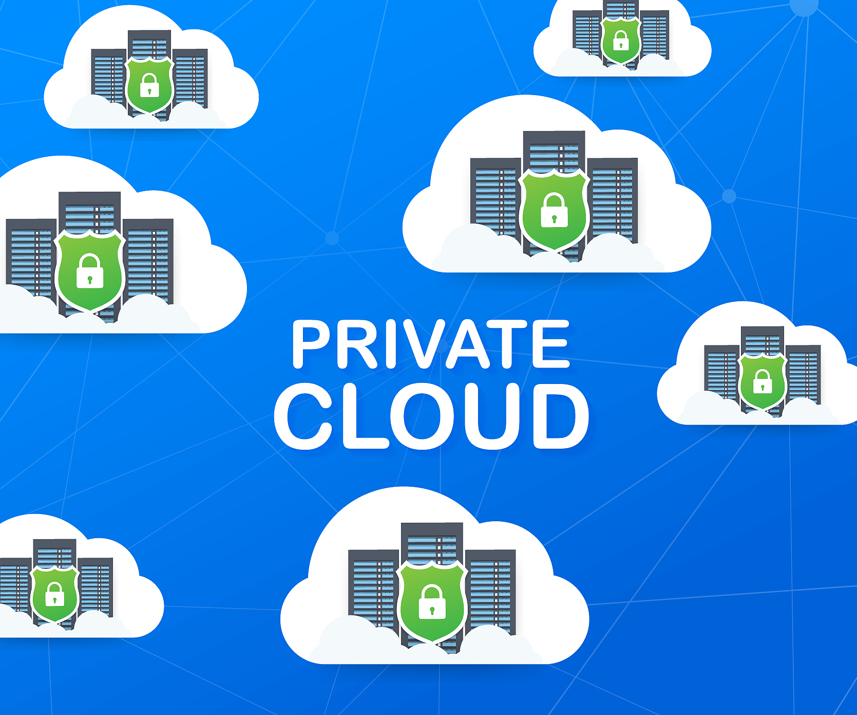vpc private cloud within a company icon secure