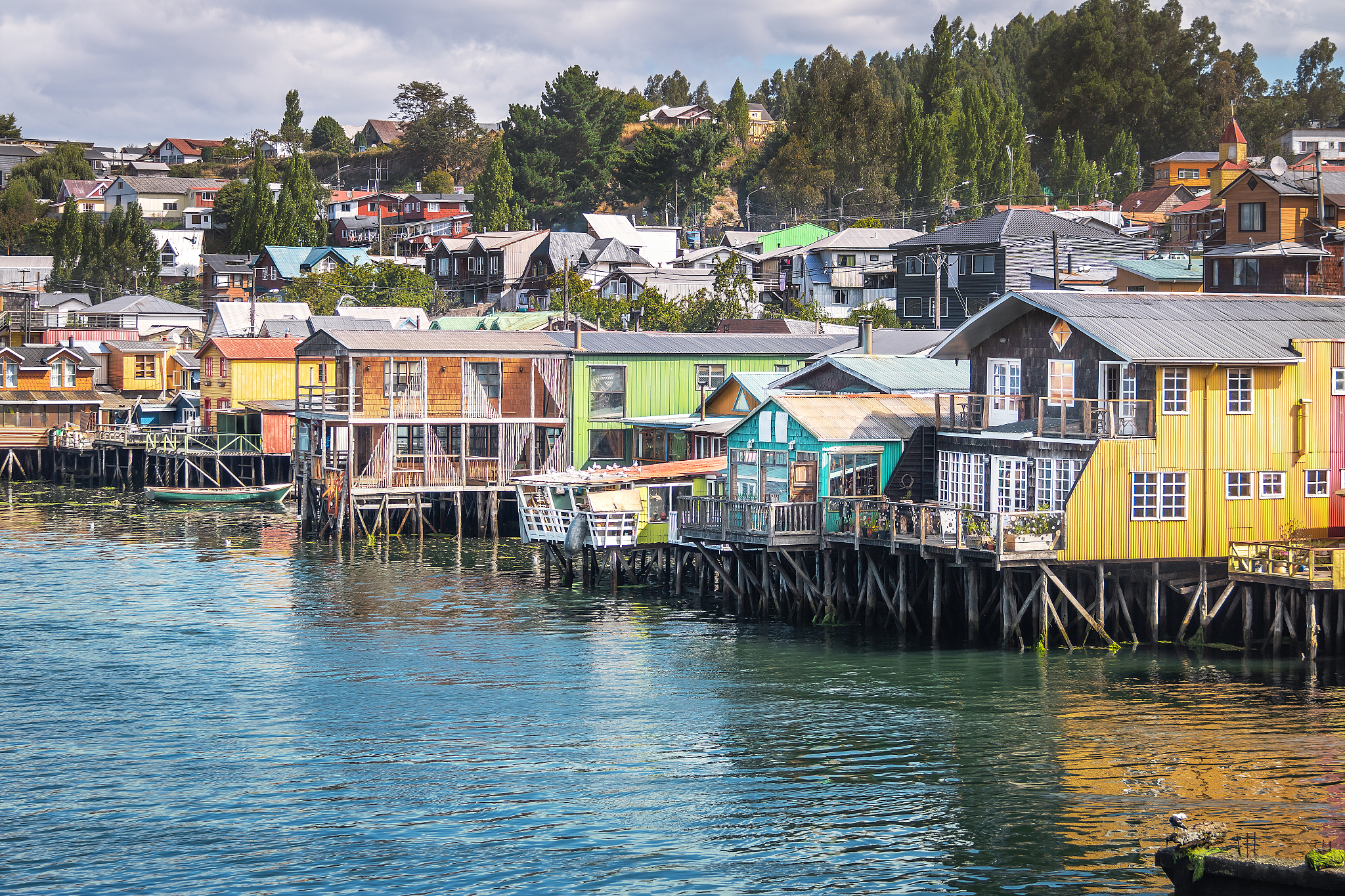 gamboa palafitos stilt houses - castro, chiloe island, chile