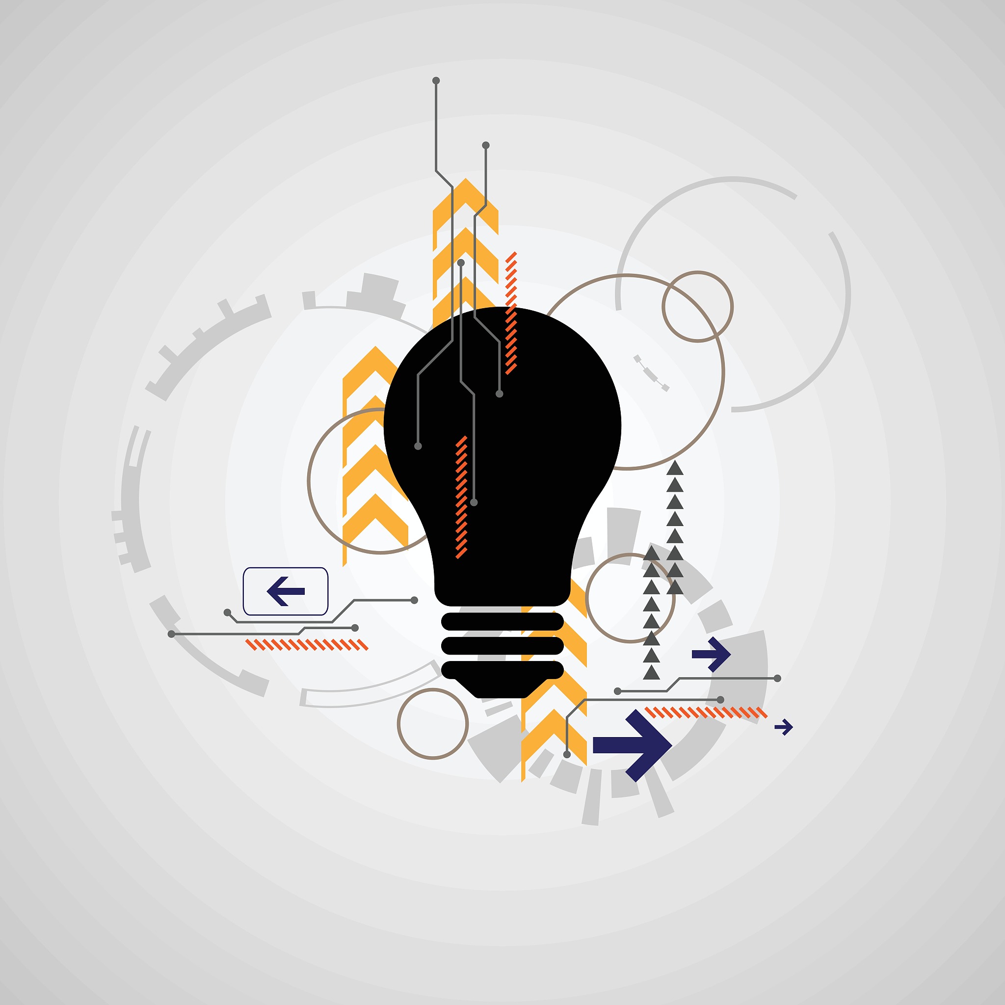 vector abstract technology lamp design.