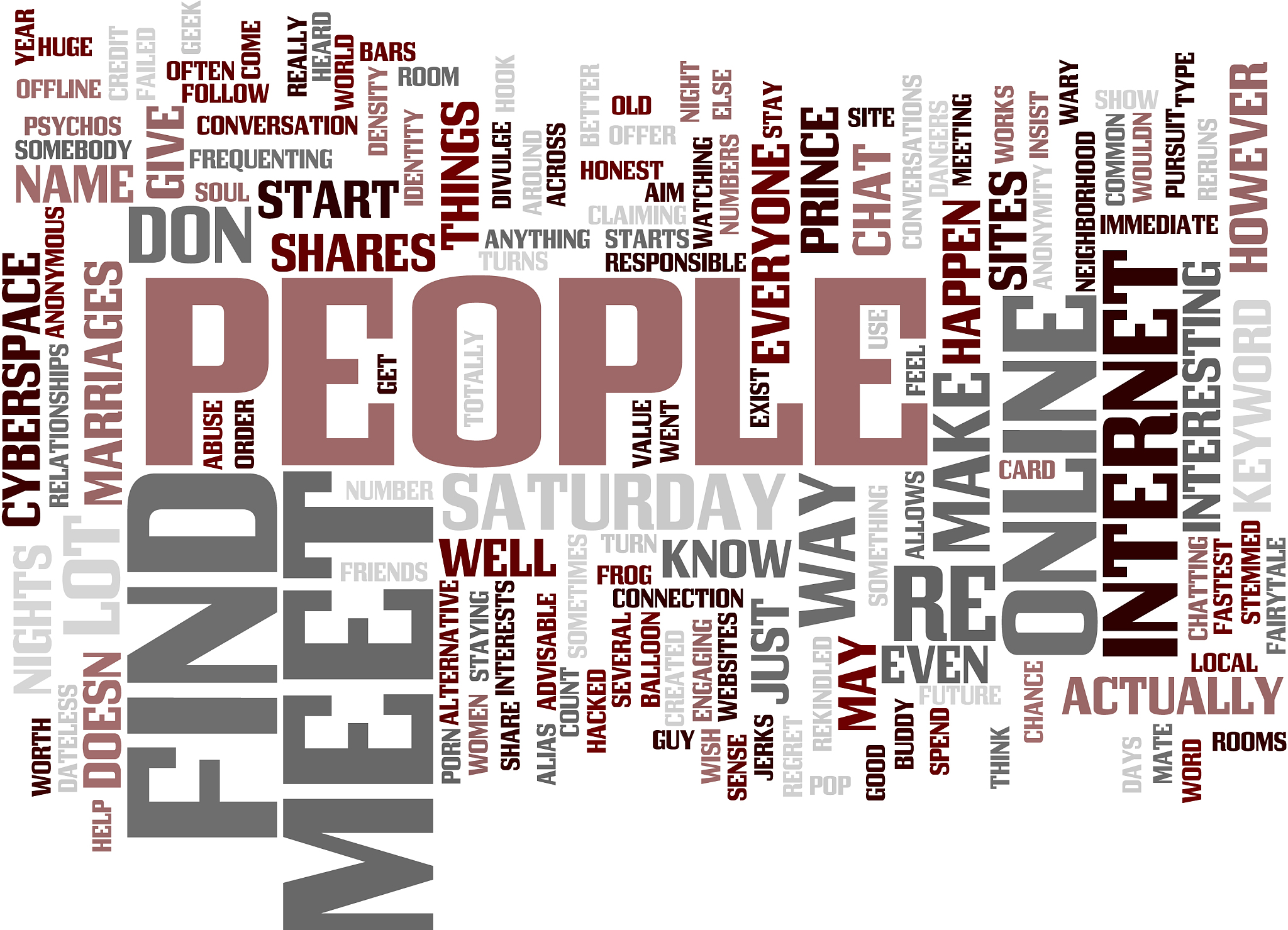 find and meet people text background word cloud