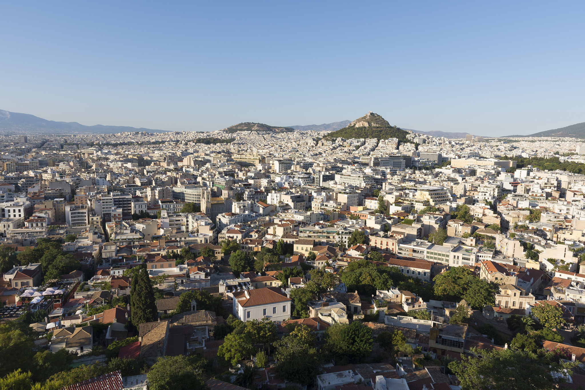 athens city panorama seen from the acropolis