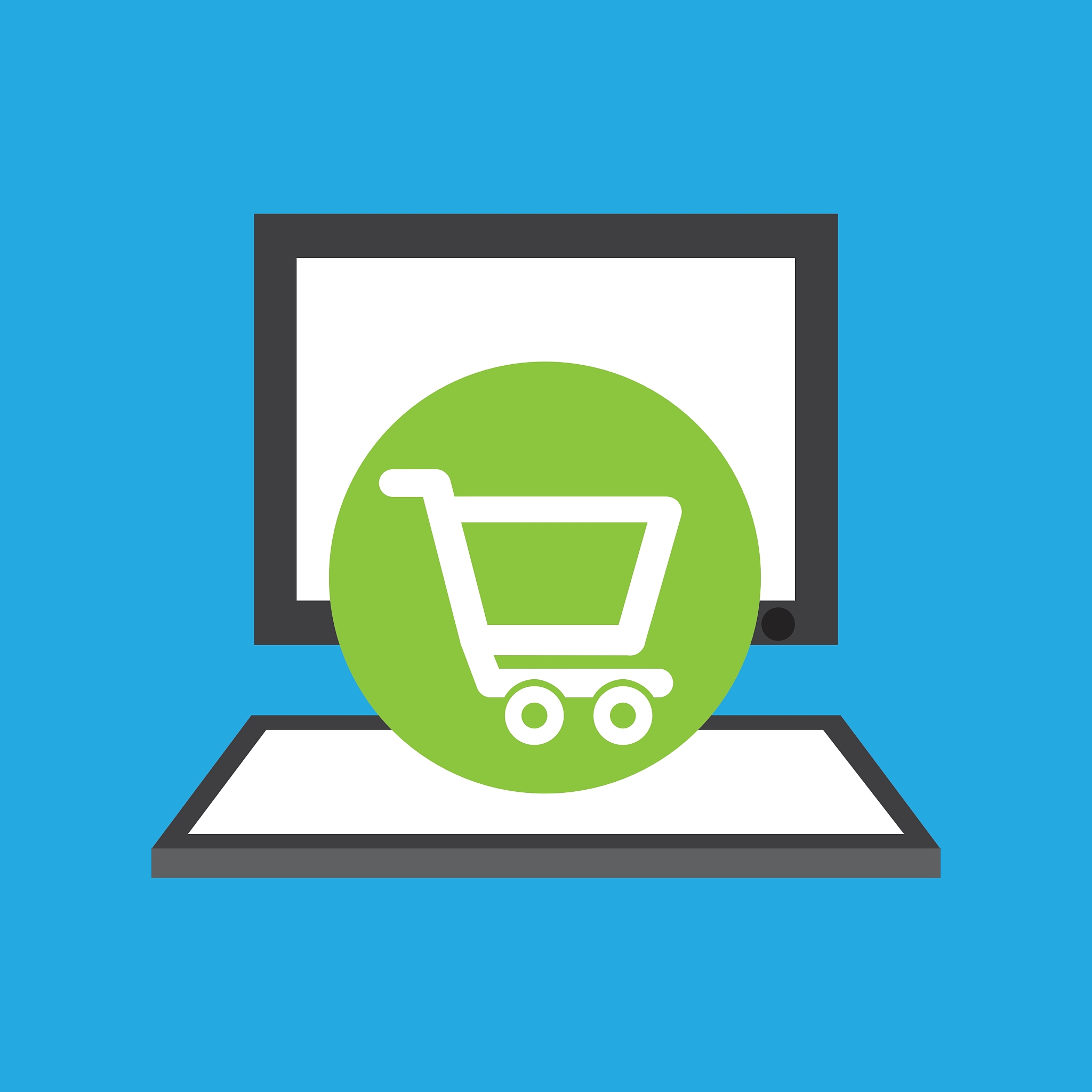pc device work media shopping cart icon