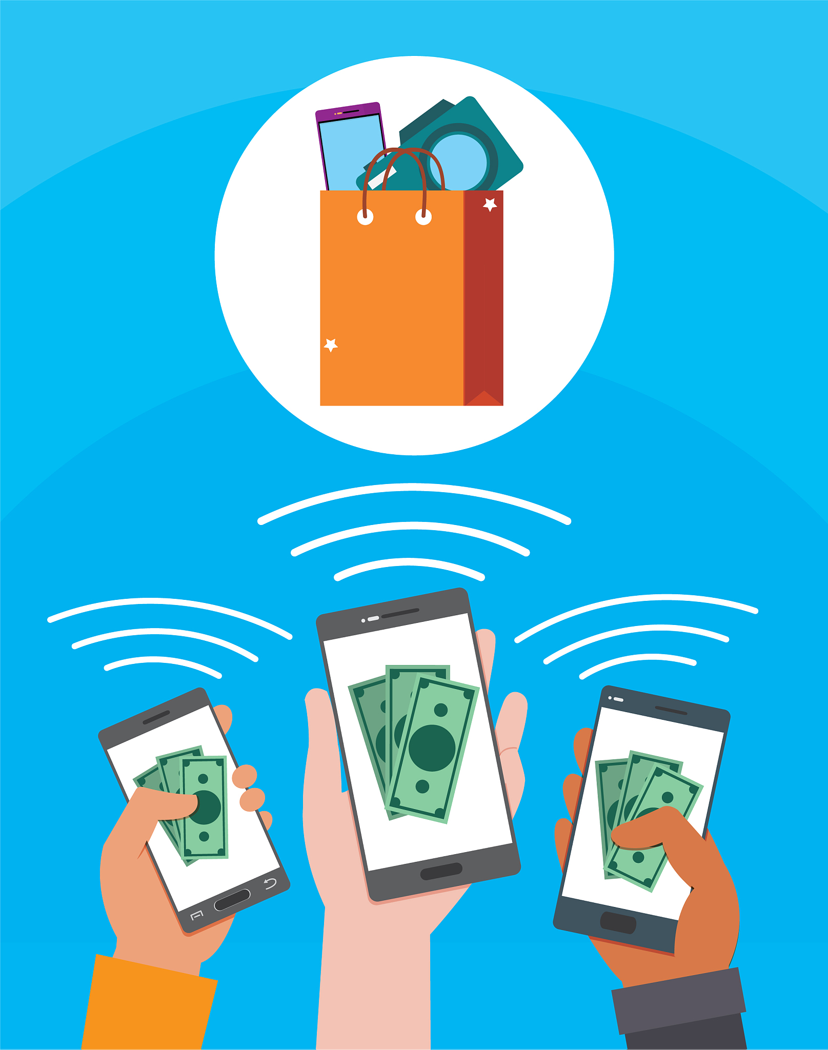 shopping online from smartphone
