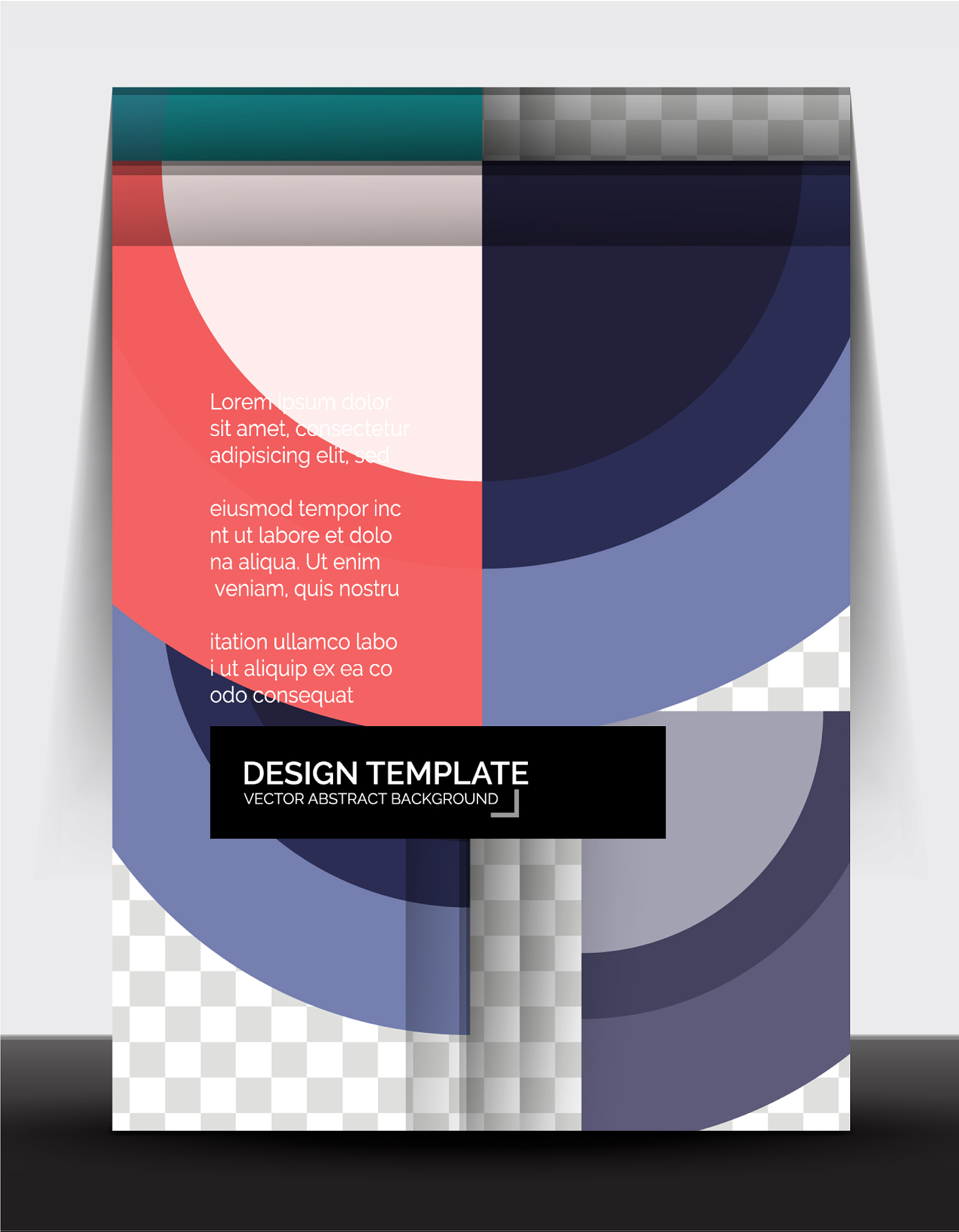 circle design a4 flyer print template annual