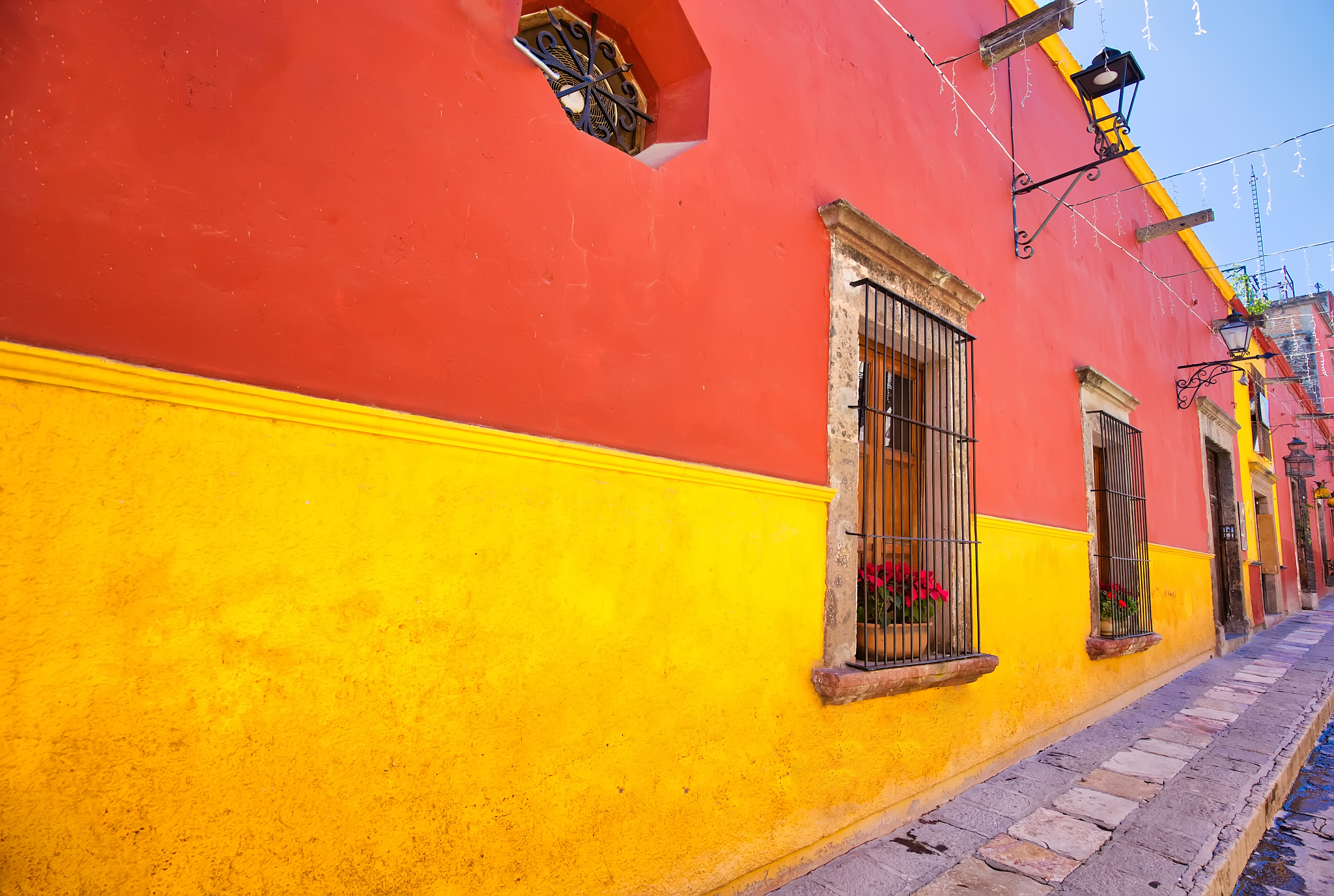 mexico, colorful buildings and streets of san miguel de allende 