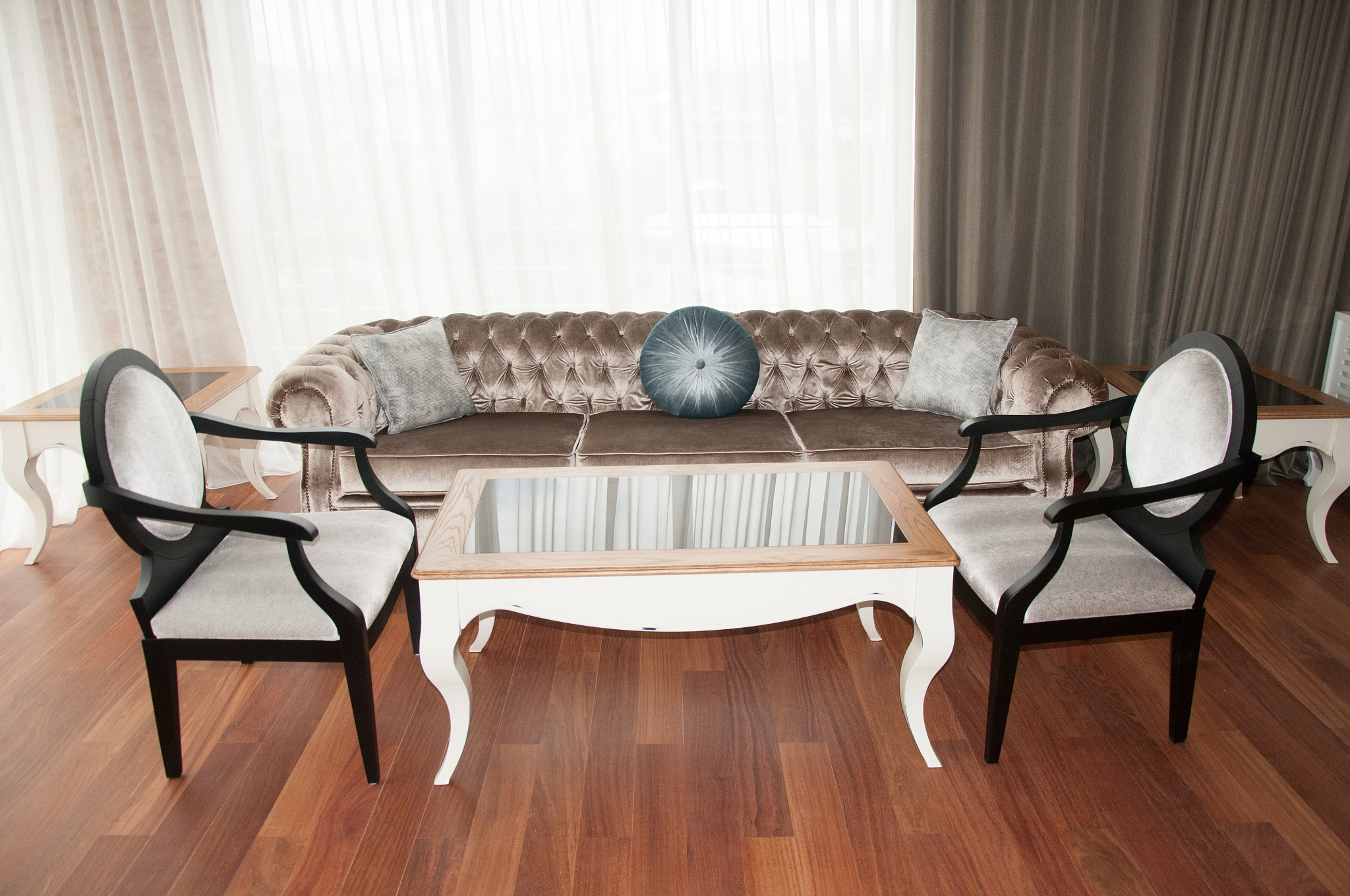 new design of luxury living room and big window