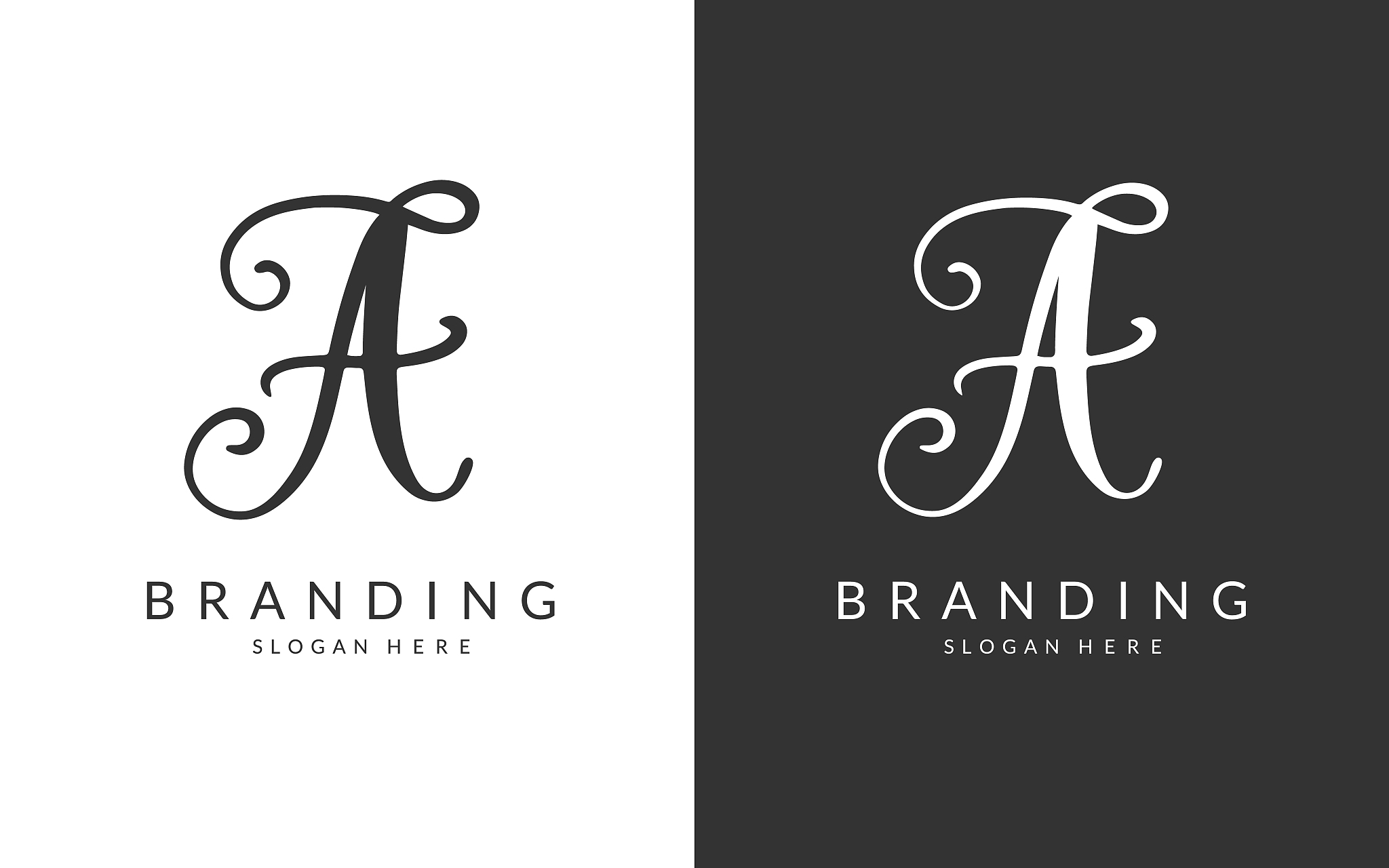 a letter branding logo design template