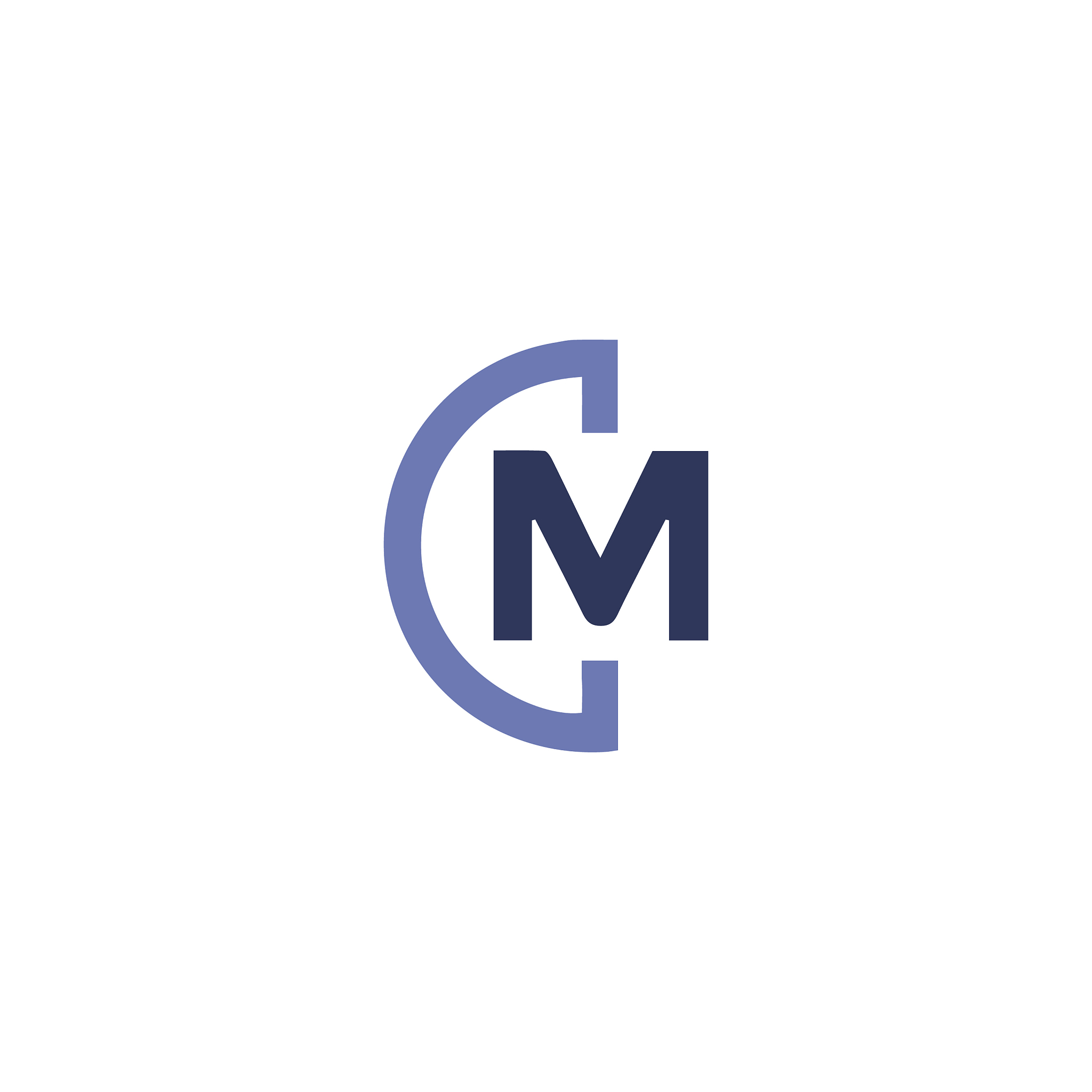 initial letter mc or cm logo design template