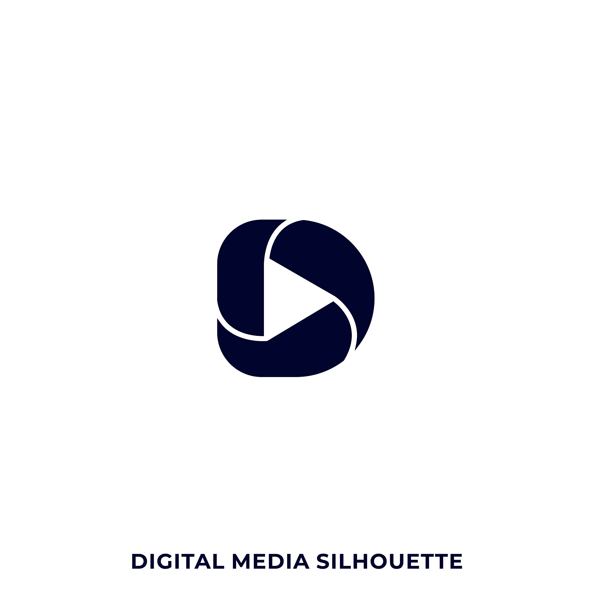 play media silhouette design template