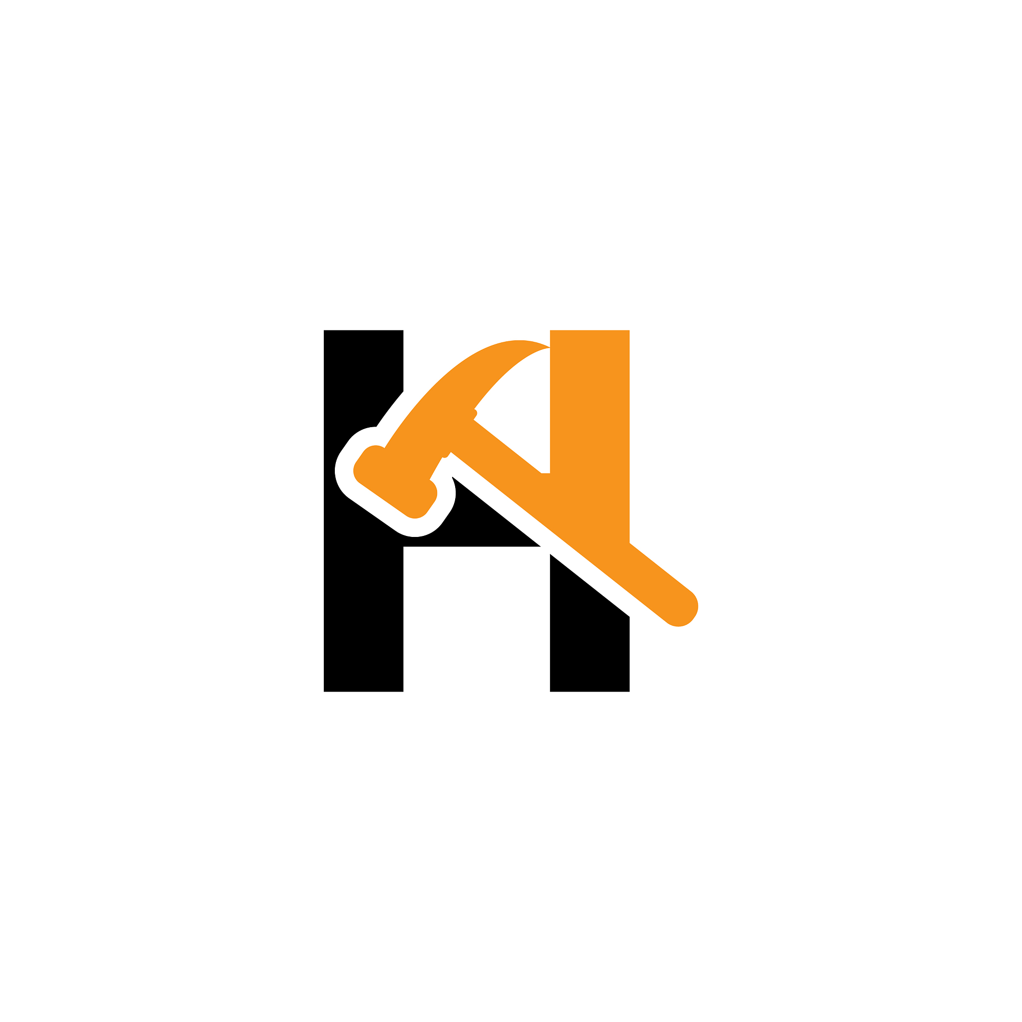 creative home construction concept logo design