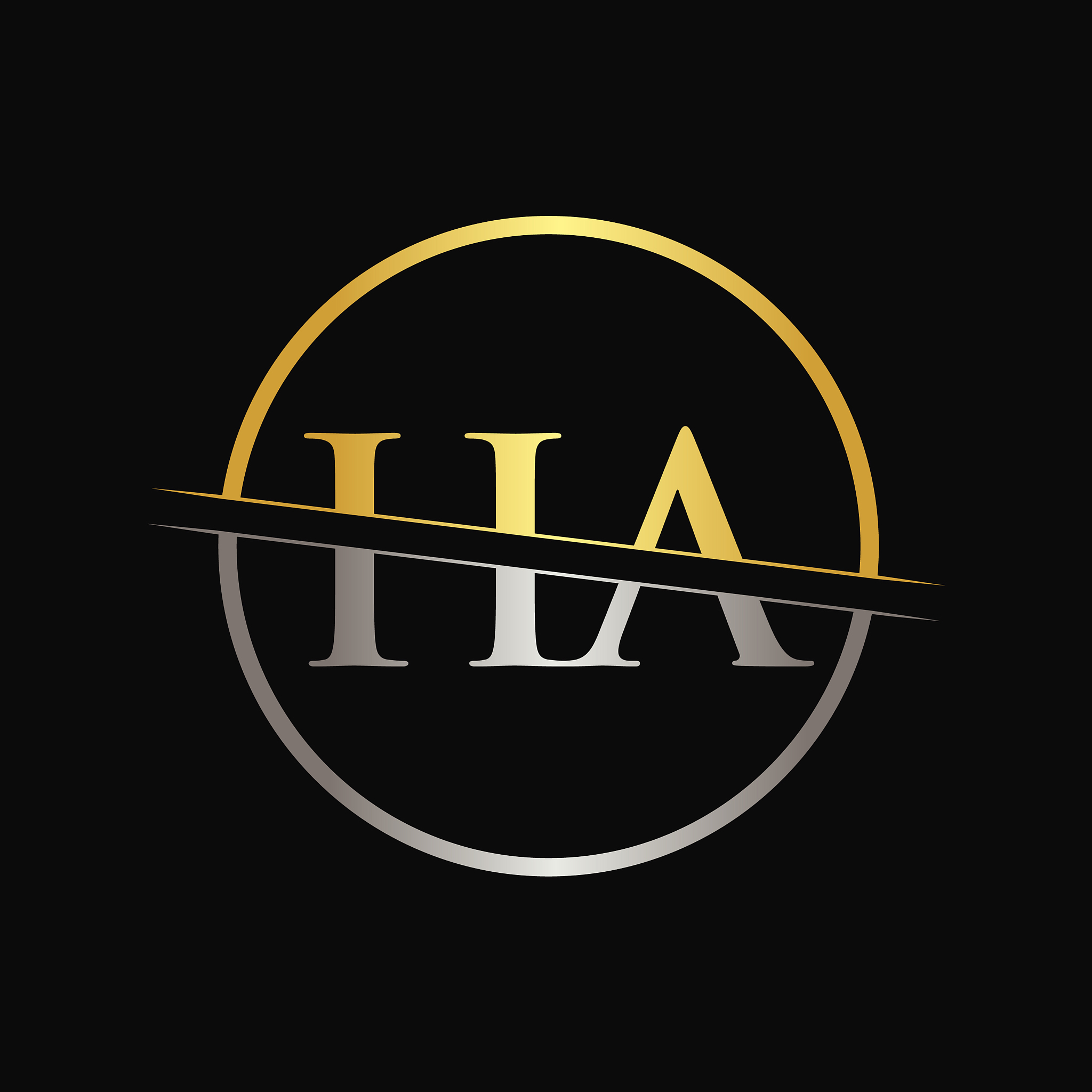 ha letter type logo design template abstract