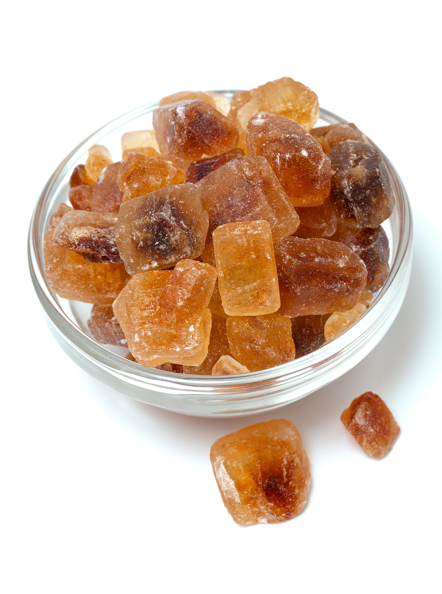sugar crystals in a bowl