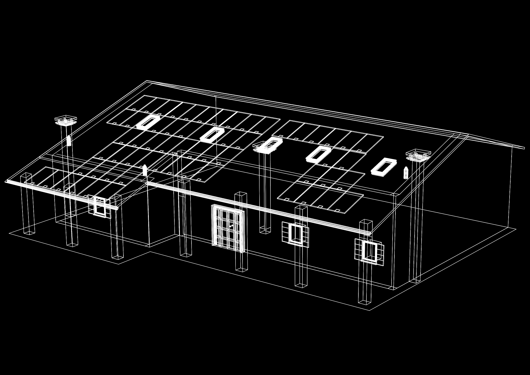 house with solar panels