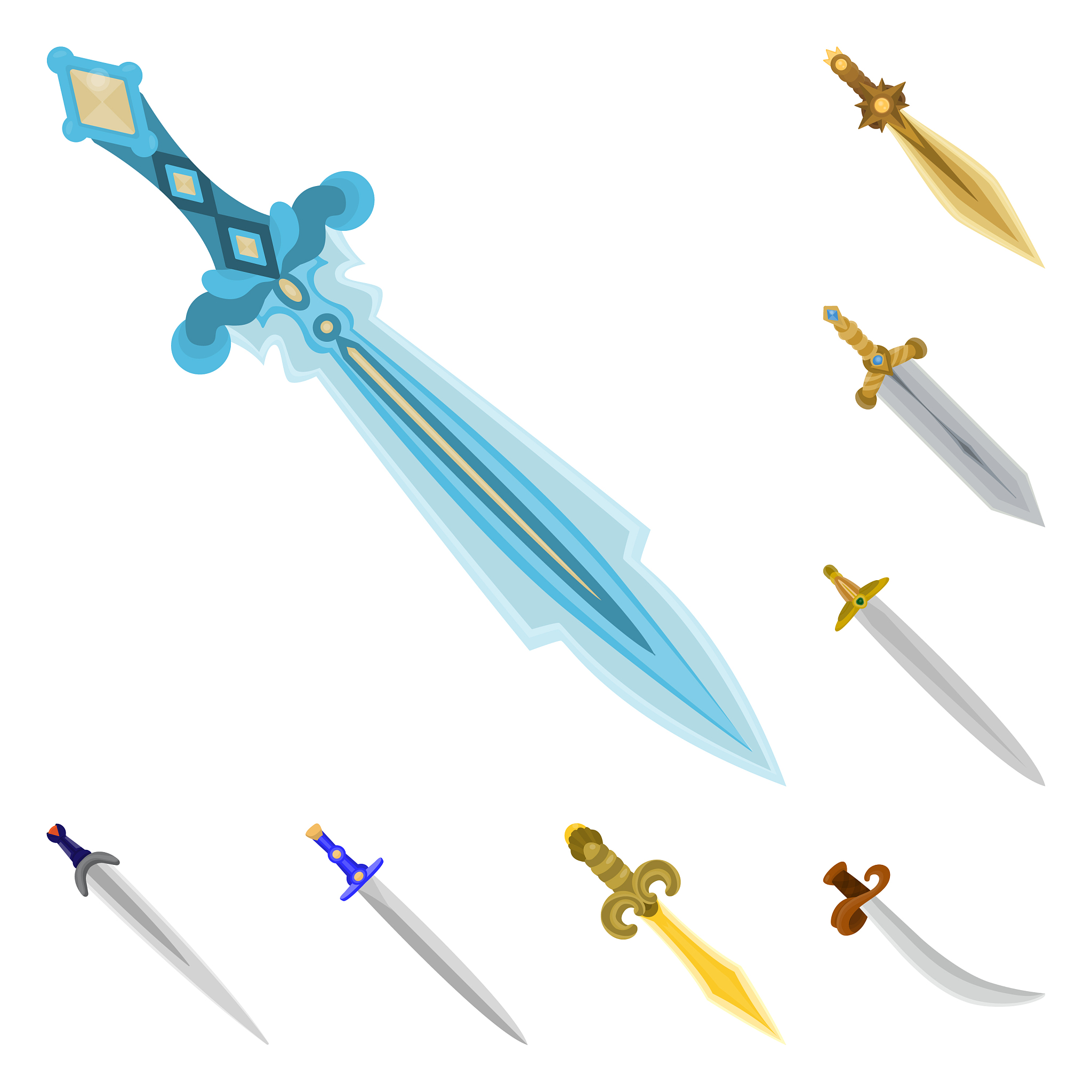 design sword and dagger logo collection