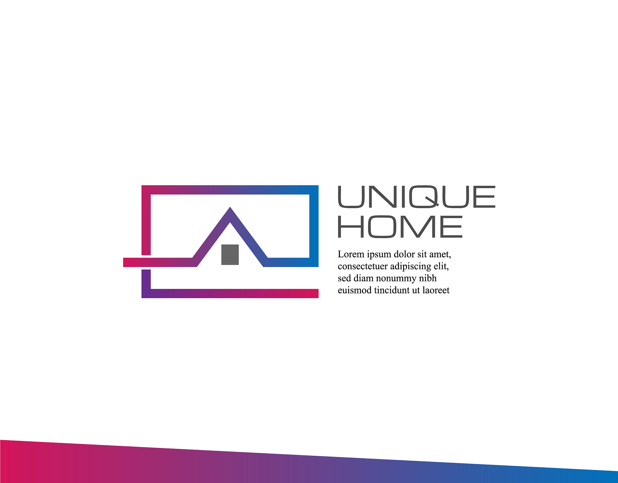 simple unique and modern real estate logo