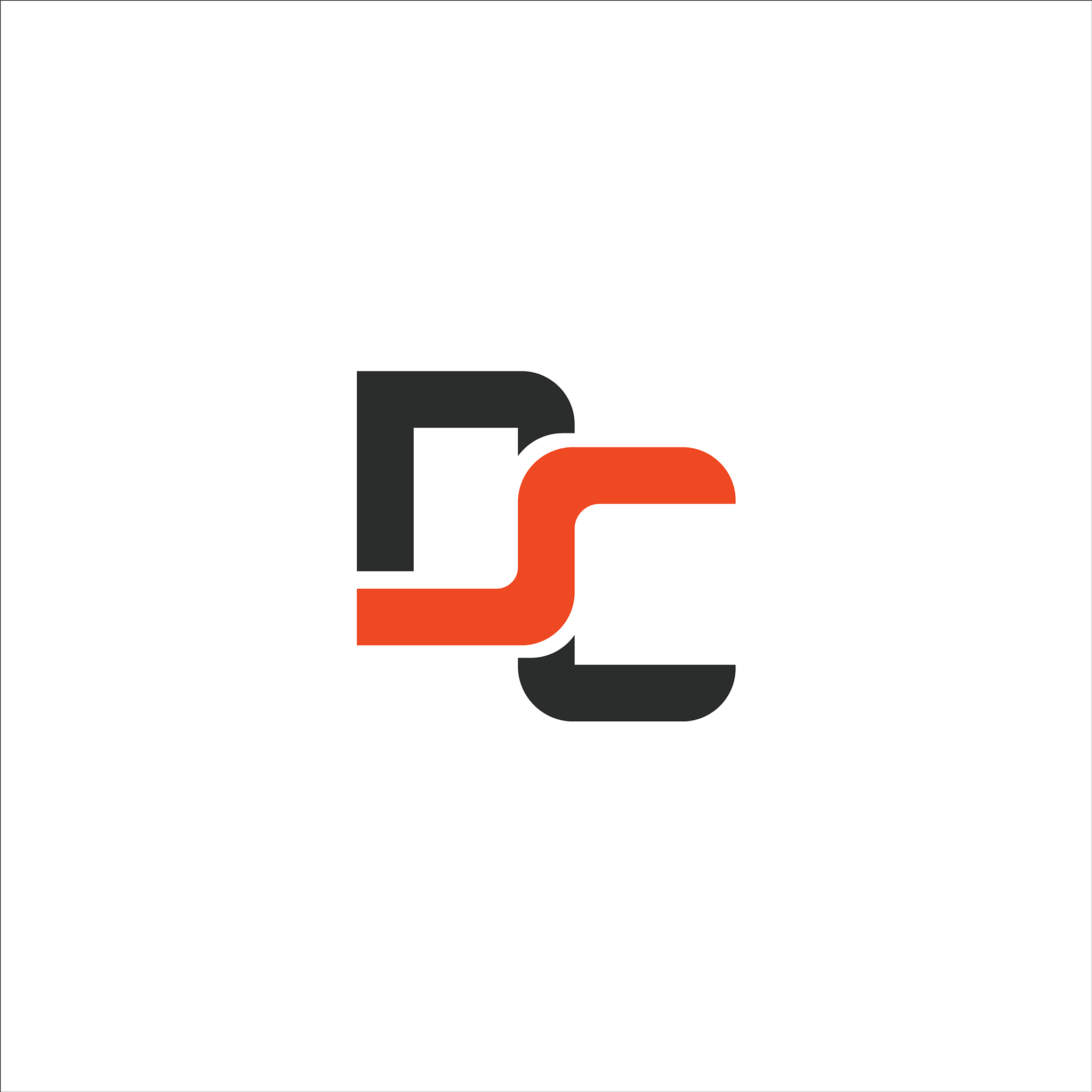 initial logo cd dc letter logo design