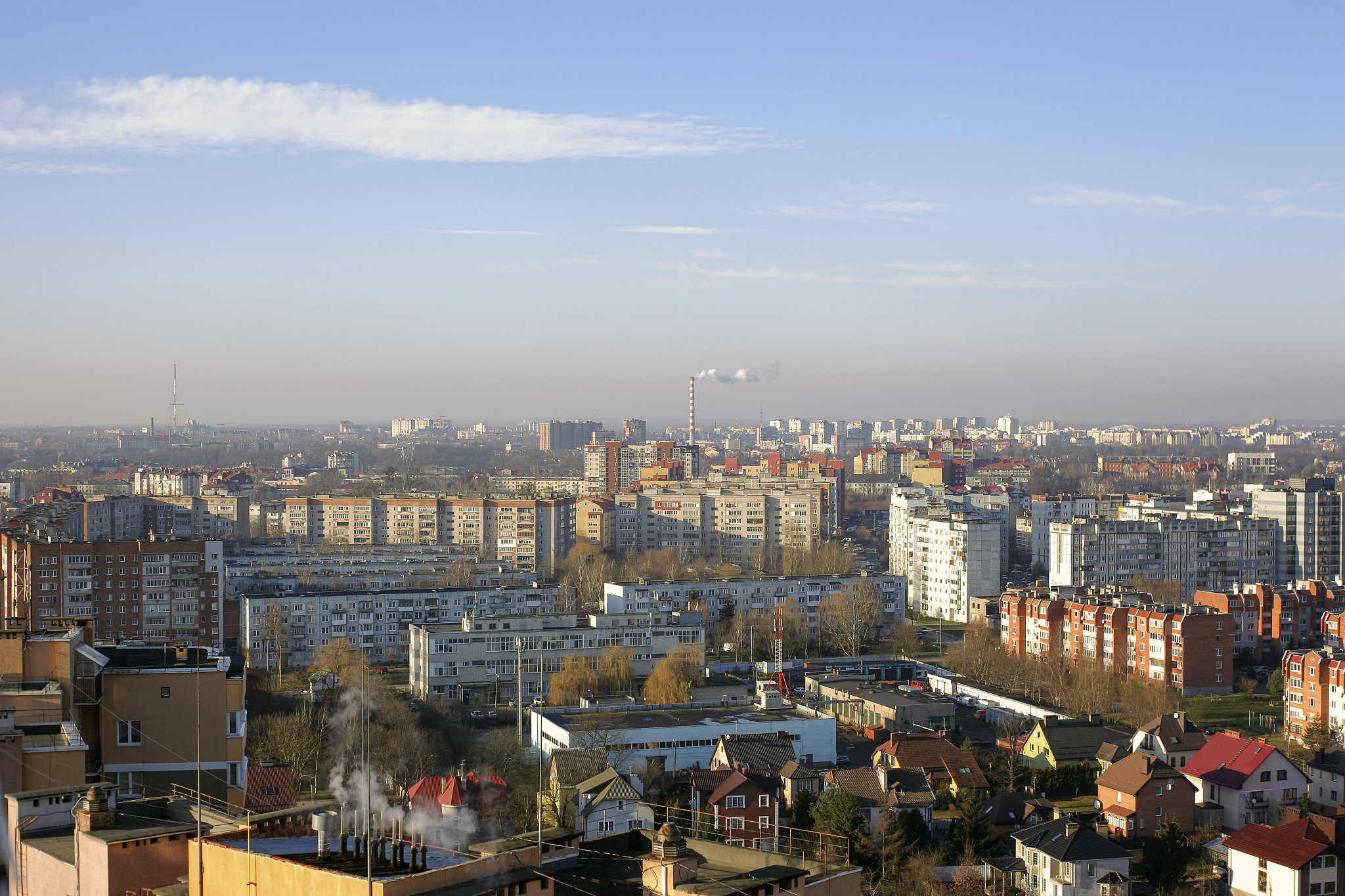 beautiful view of the city from a height