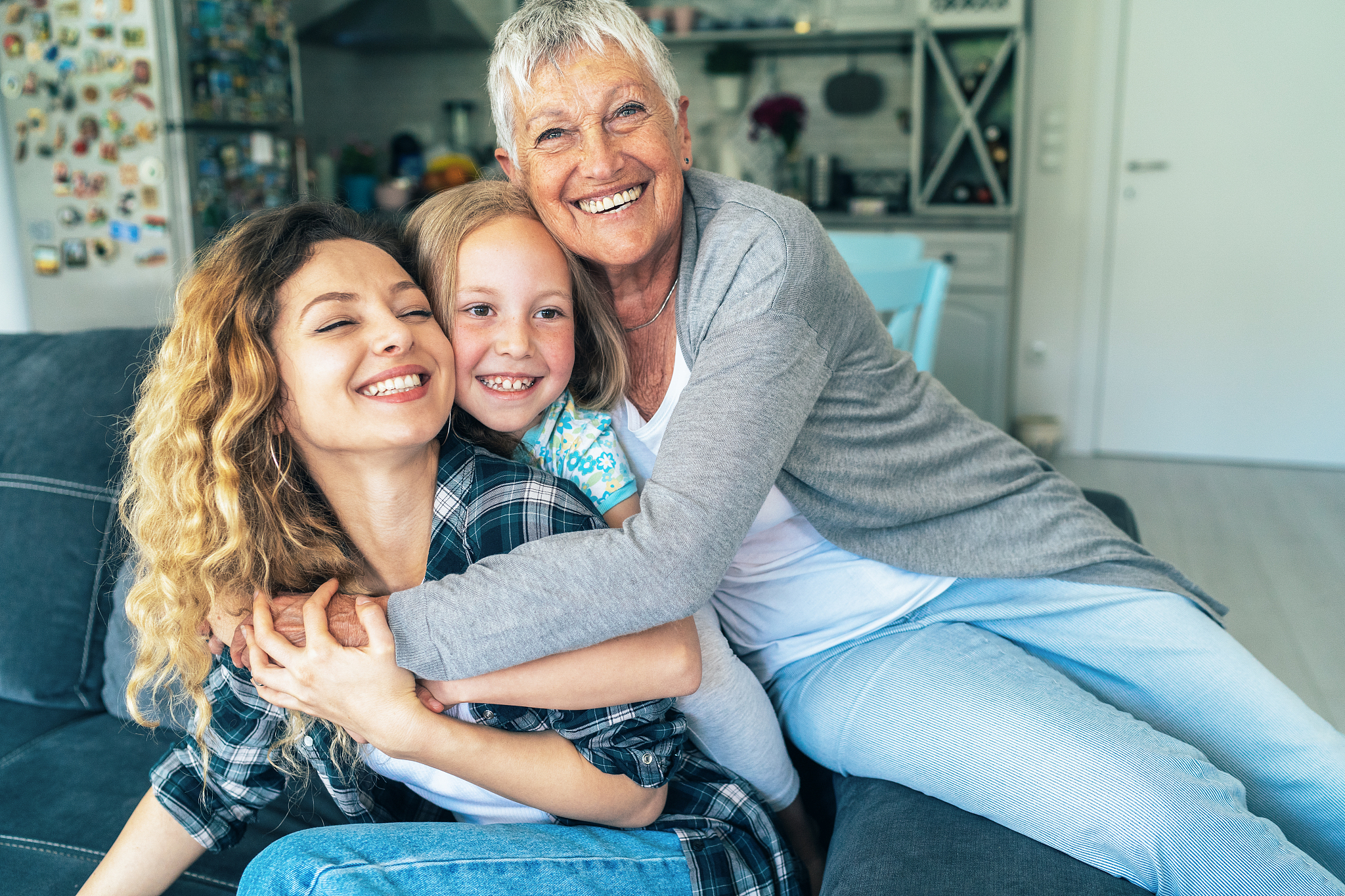 three generation women